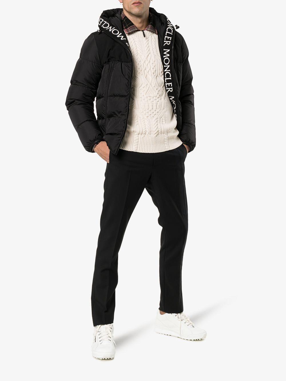 Moncler Synthetic Montclar Hooded Padded Jacket in Black for Men - Lyst