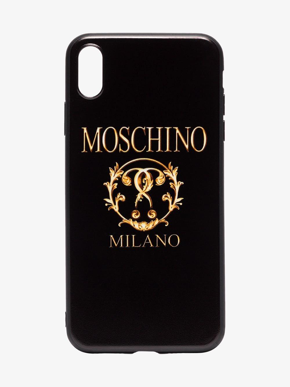 Moschino Milano Logo Iphone Xs Max Case In Black Lyst Moschino Milano Logo Iphone Xs Max Case In Black Lyst