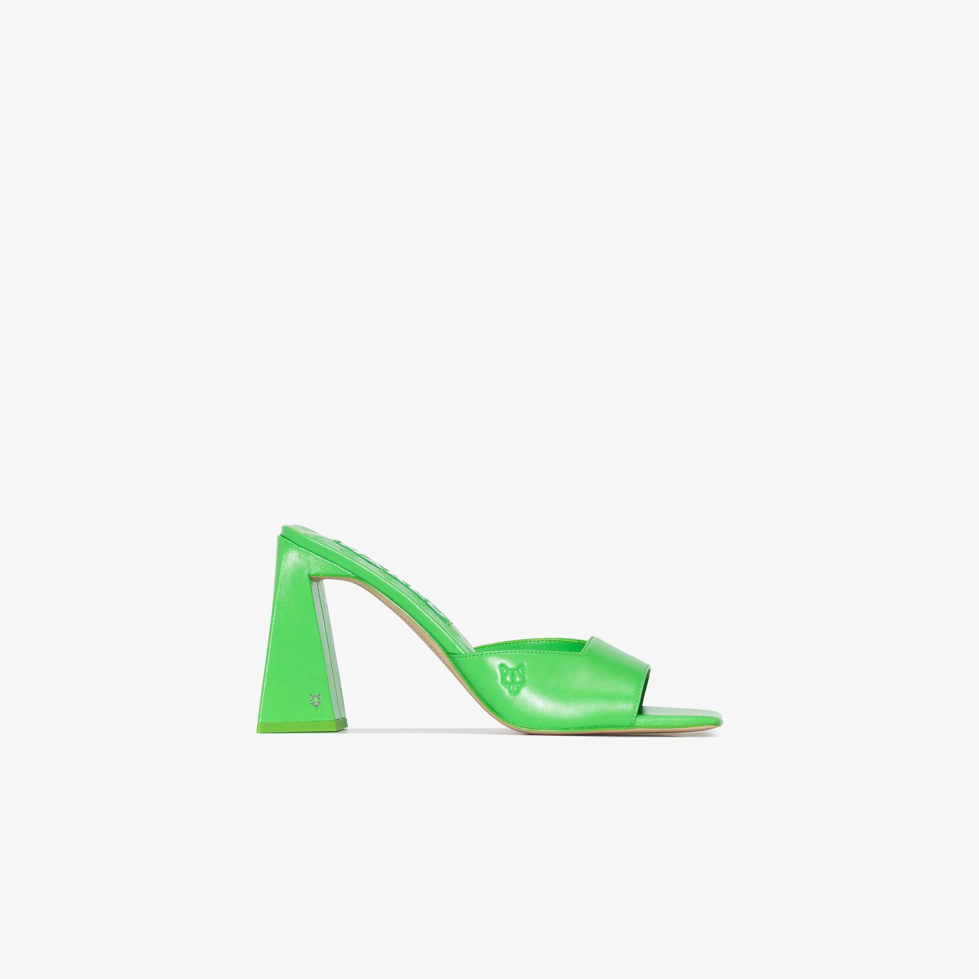Naked Wolfe Neon Green Vanity 105 Leather Mules | Lyst Australia