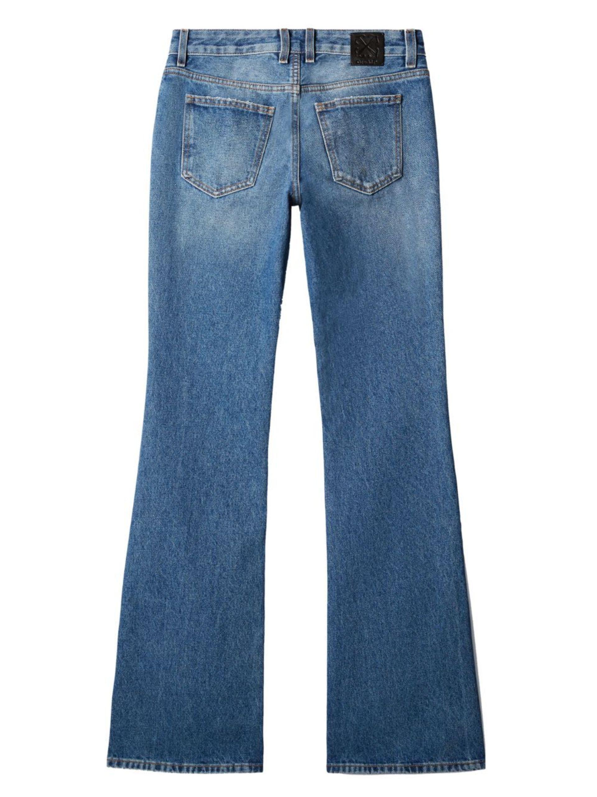 Low-rise flared jeans in blue - Off White