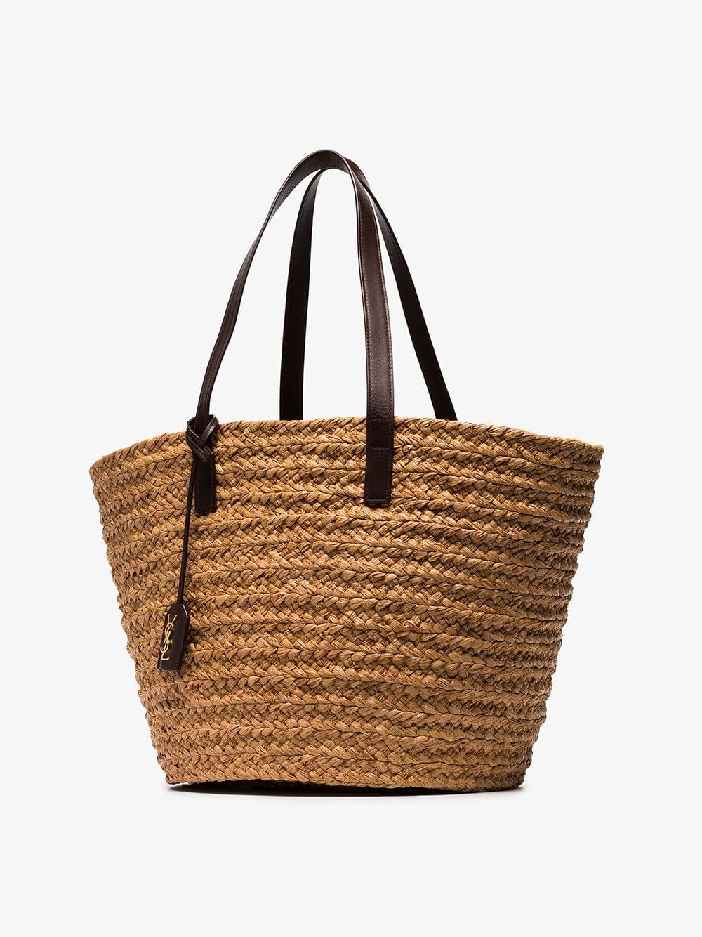saint laurent straw bag