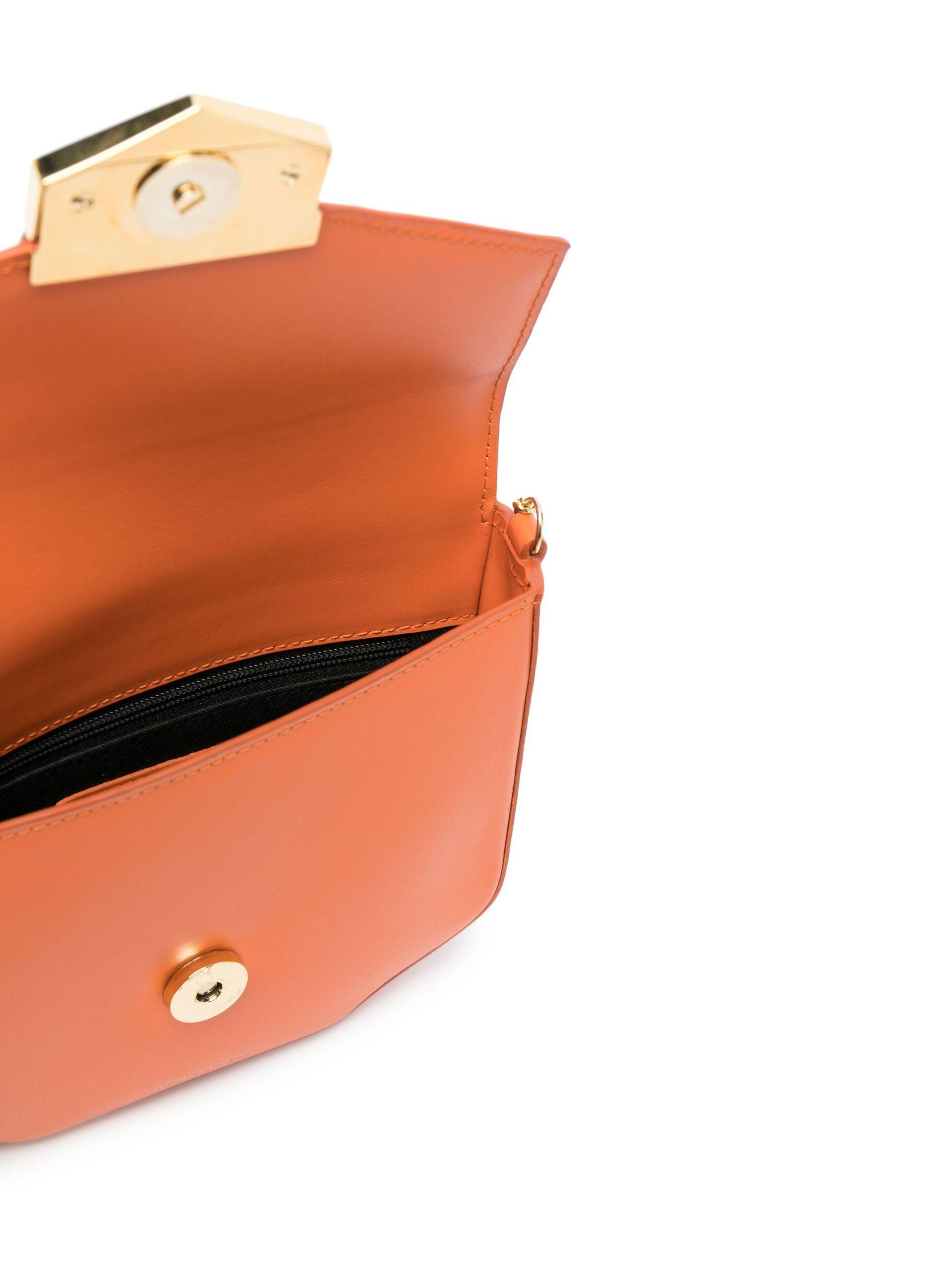 DeMellier Mini London Leather Cross Body Bag in Orange | Lyst