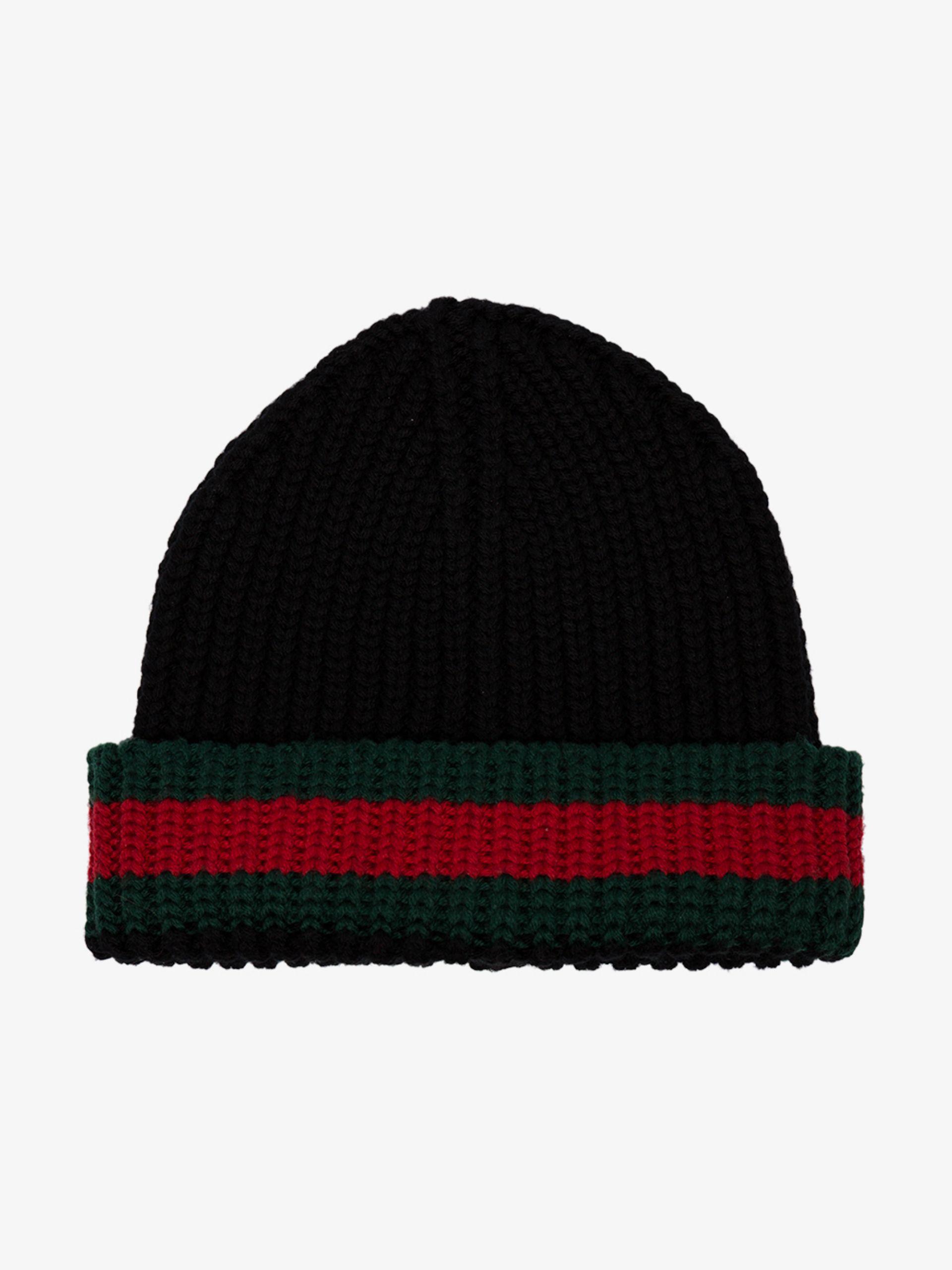Gucci Striped Knitted Wool Beanie in 