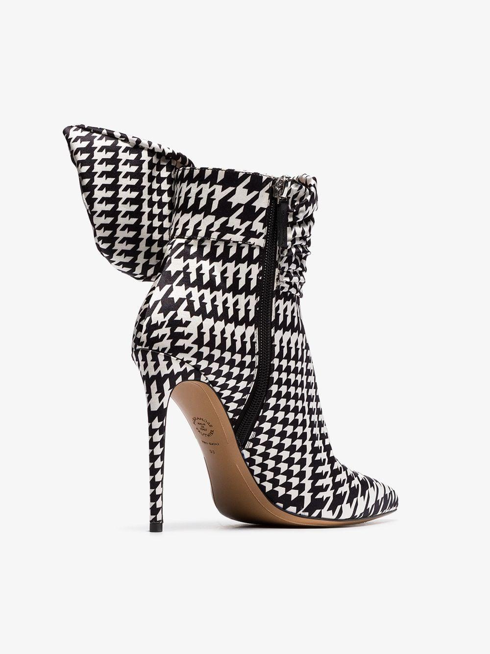 houndstooth ankle boots