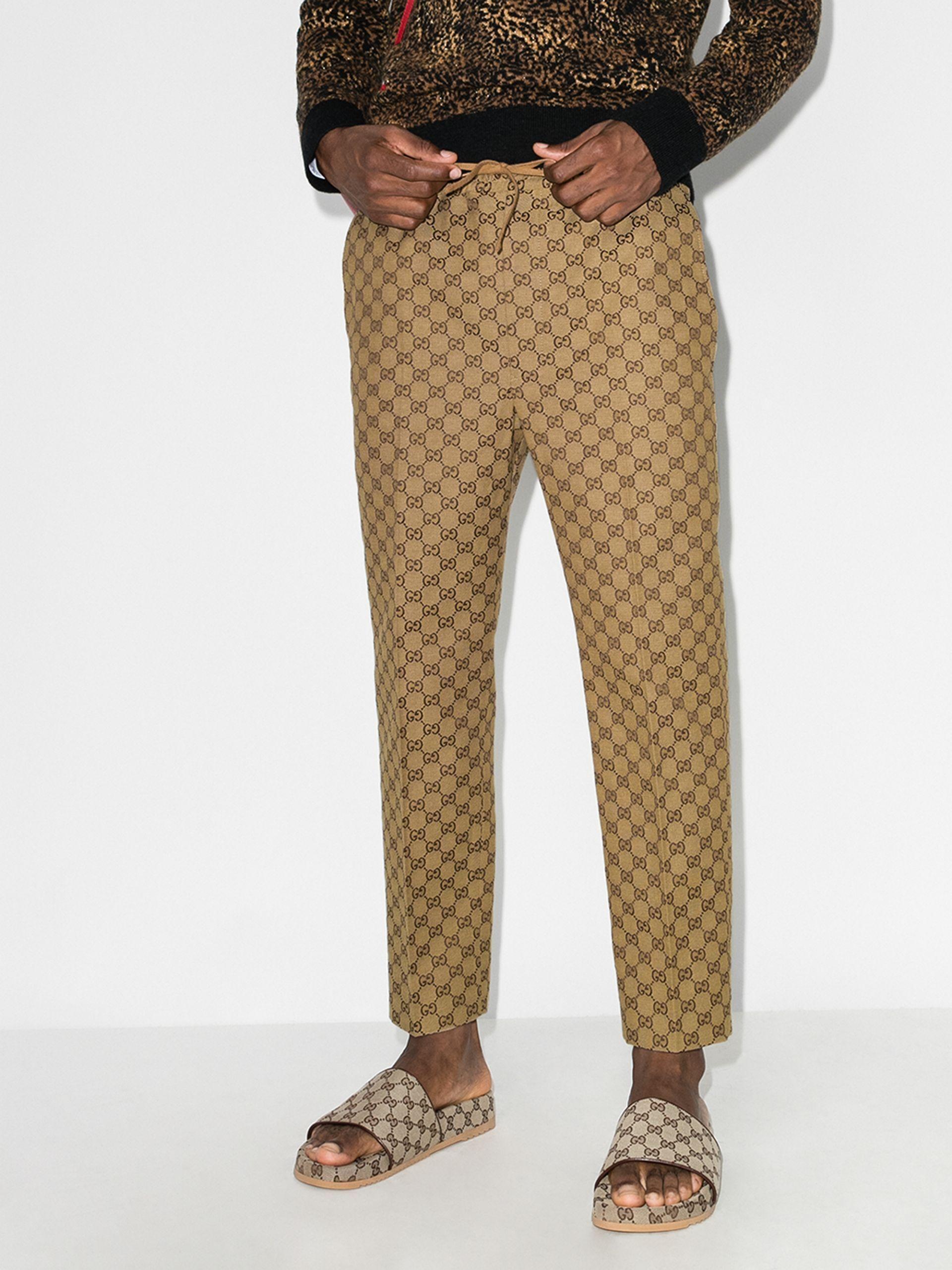 Gucci gg Supreme Sweatpants in Natural for Men | Lyst
