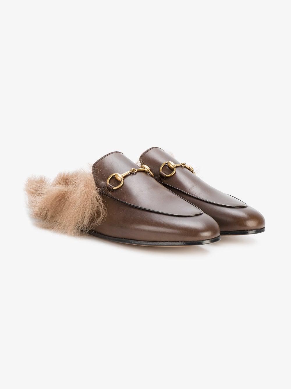 gucci fur princetown mule