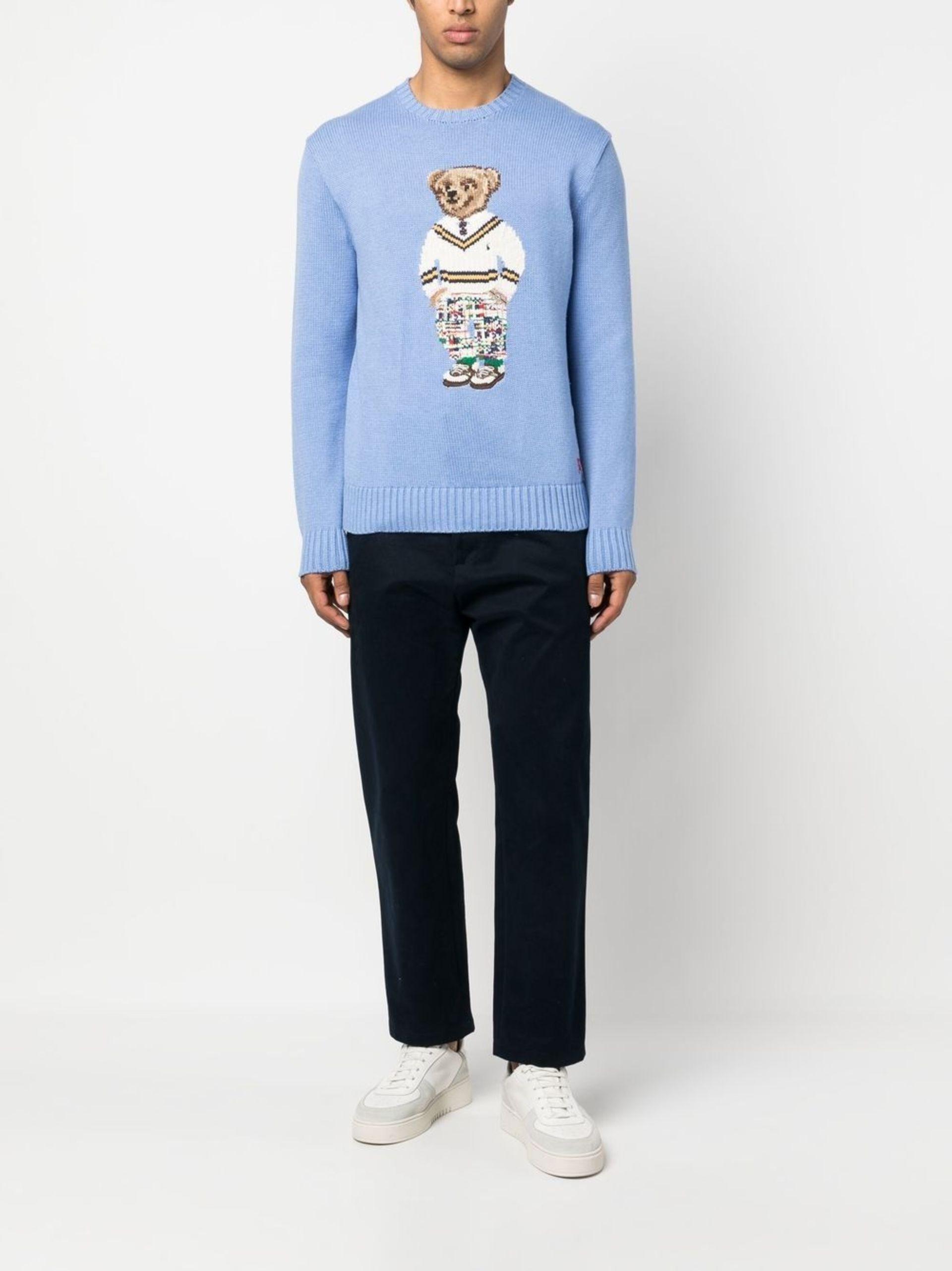 Polo Ralph Lauren Intarsia Sweater in Blue for Men | Lyst UK