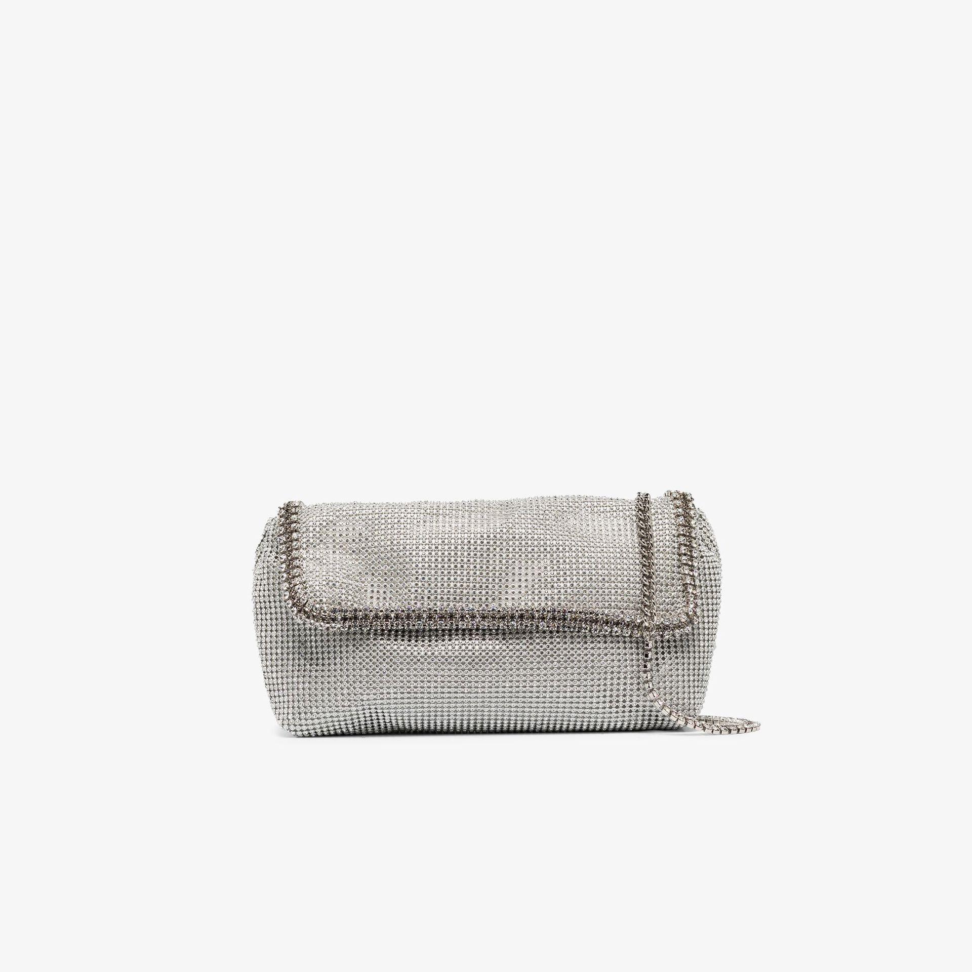 Rosantica crystal-embellished mesh bag - Silver