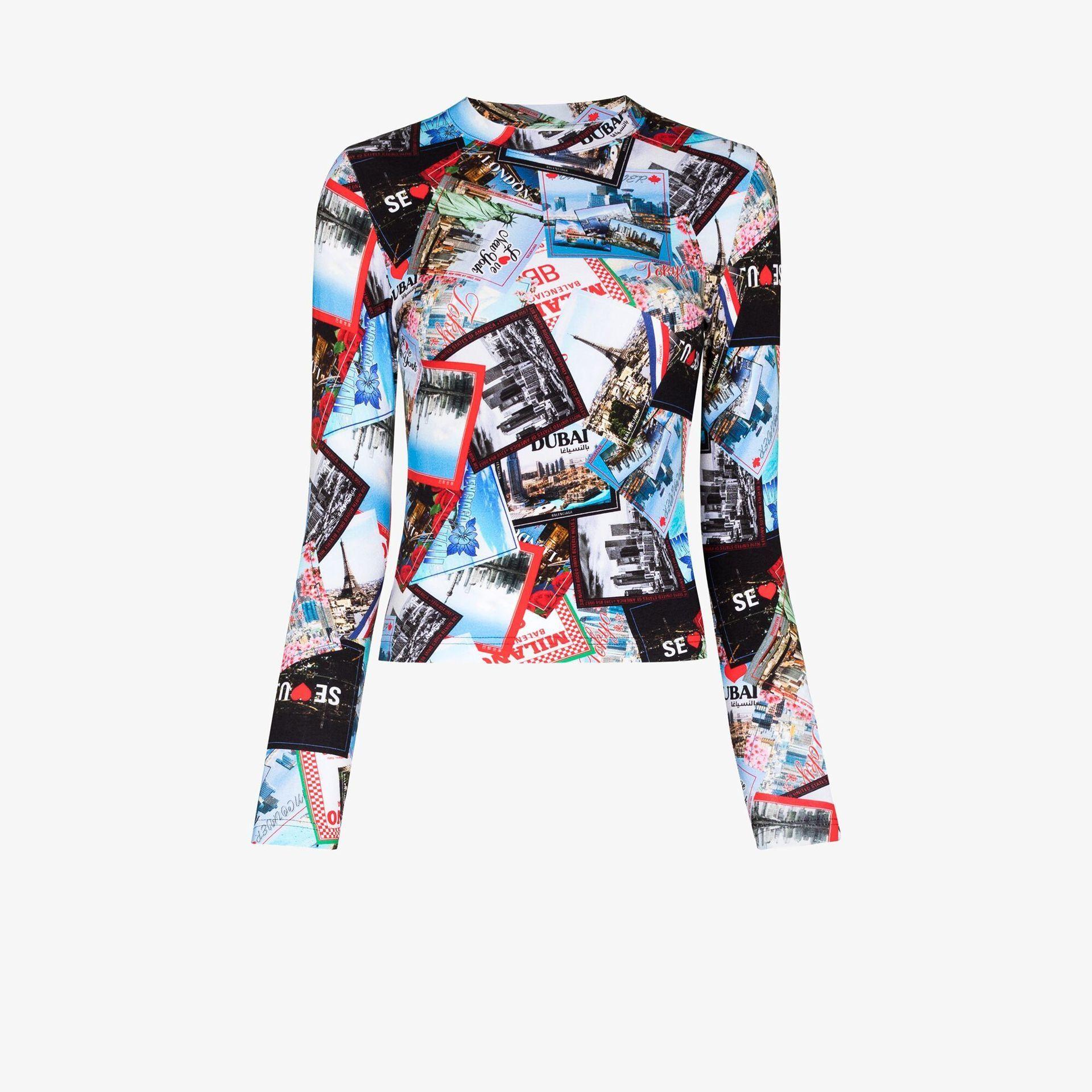 Balenciaga Printed Long Sleeve Cotton 