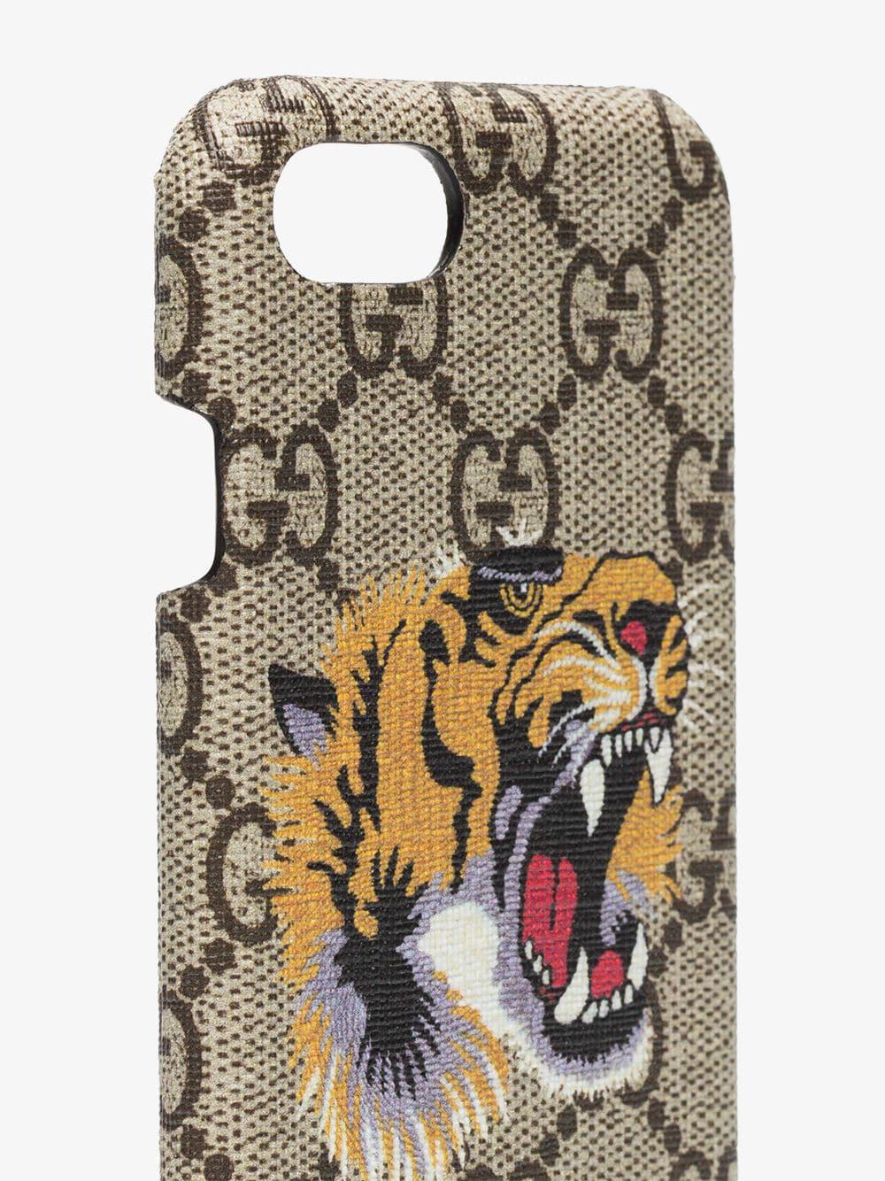 gucci neutrals Tiger Print Iphone 8 Case