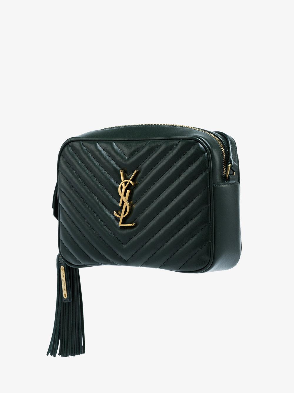 Saint Laurent Green Lou Quilted Leather Camera Bag - Lyst
