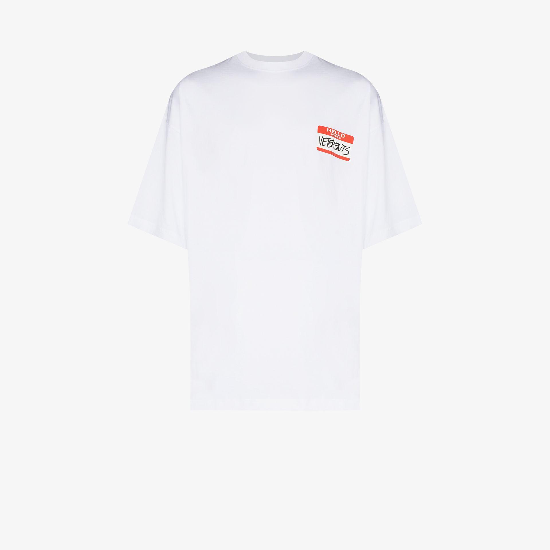 Vetements My Name Is Cotton T-shirt in 