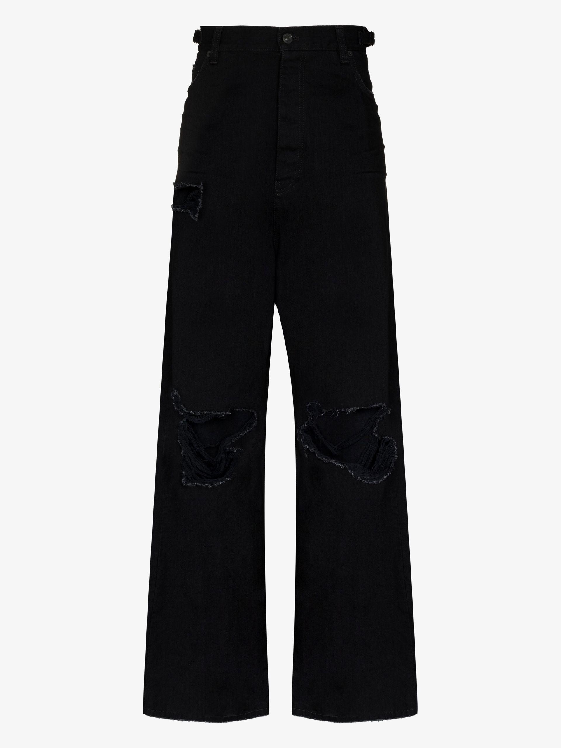 balenciaga destroyed baggy jeans