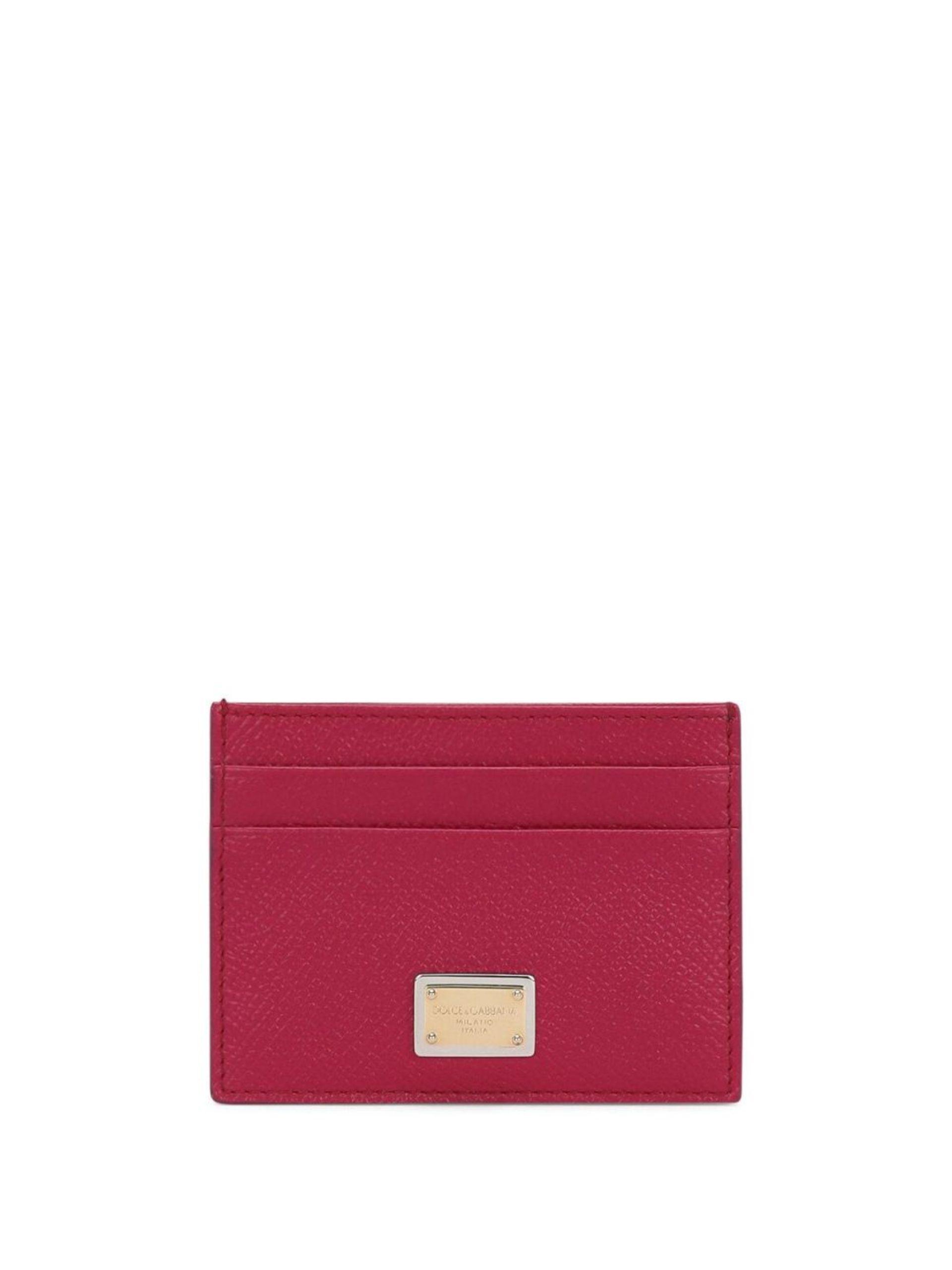 Dolce & Gabbana Red Dauphine Leather Card Holder Lyst