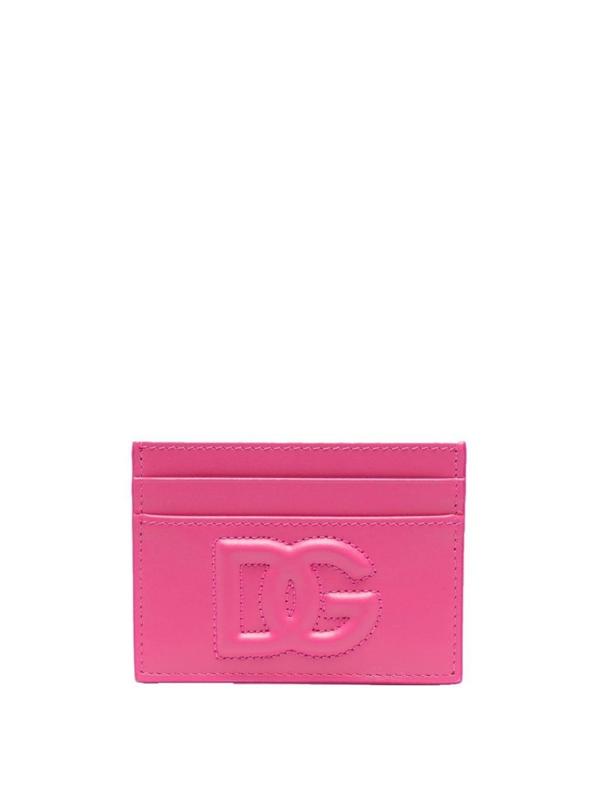 pink chanel card holder
