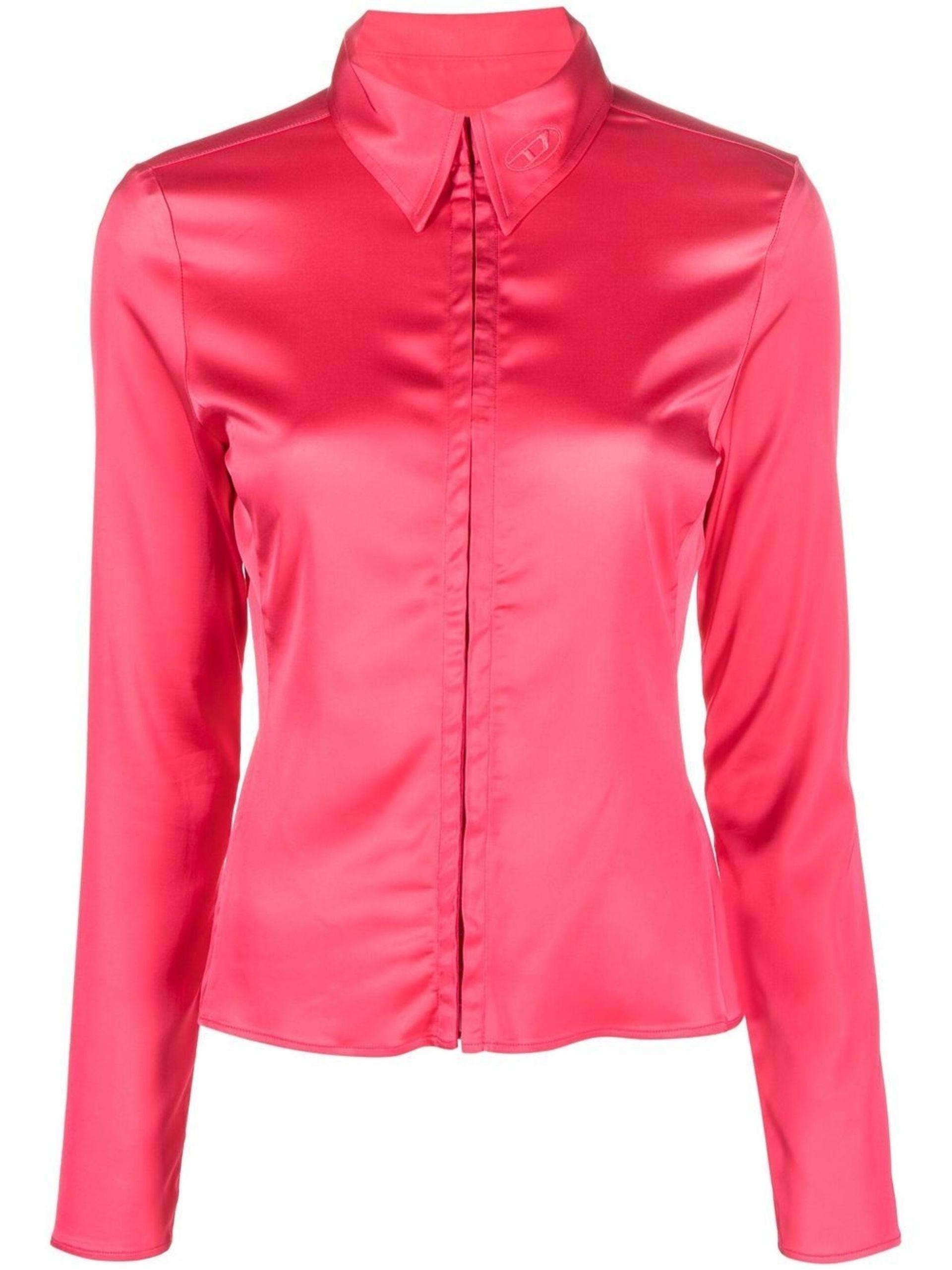 DIESEL C-brea Long Sleeve Shirt in Pink | Lyst