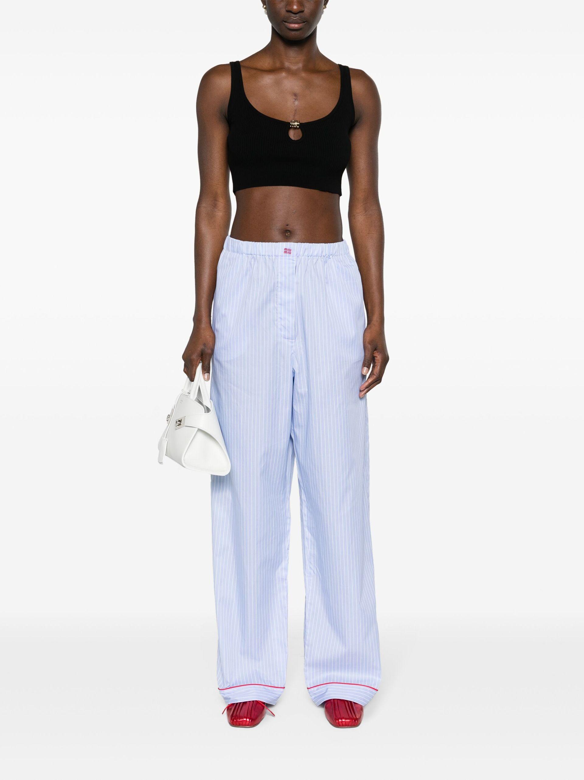 Miu Miu Wide-leg and palazzo pants for Women | Online Sale Miu Miu Wide-leg and palazzo pants for Women | Online Sale