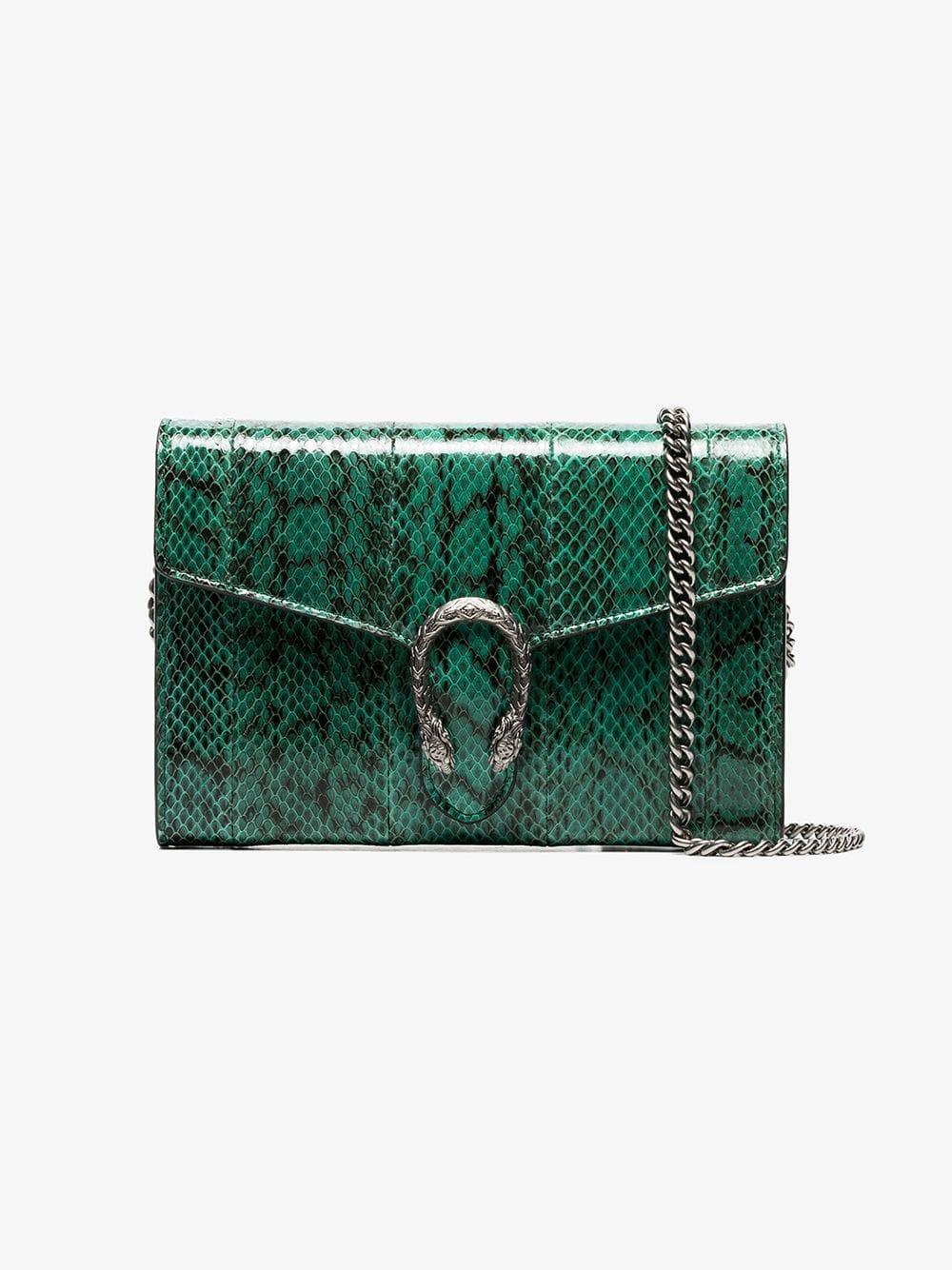 Dionysus Snakeskin Bag in Green - Lyst