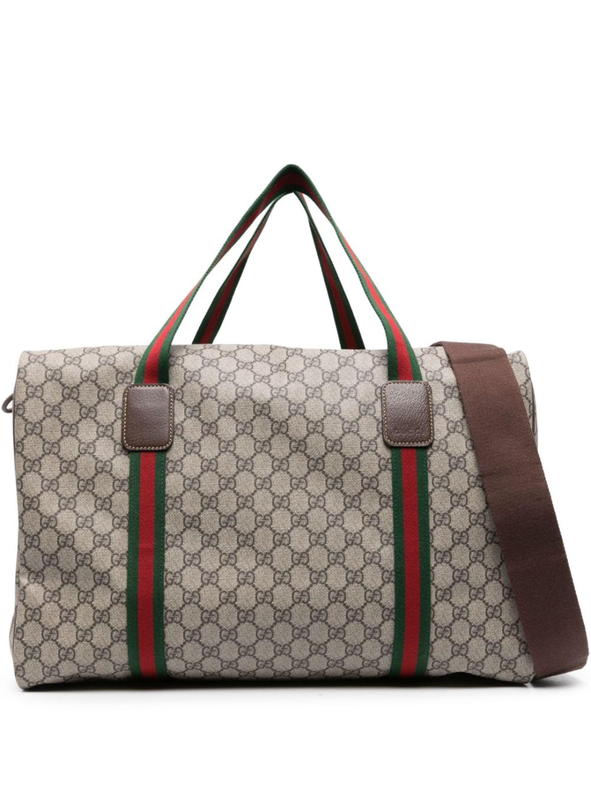 Gucci Neo Vintage Duffle Bag With Web in Natural