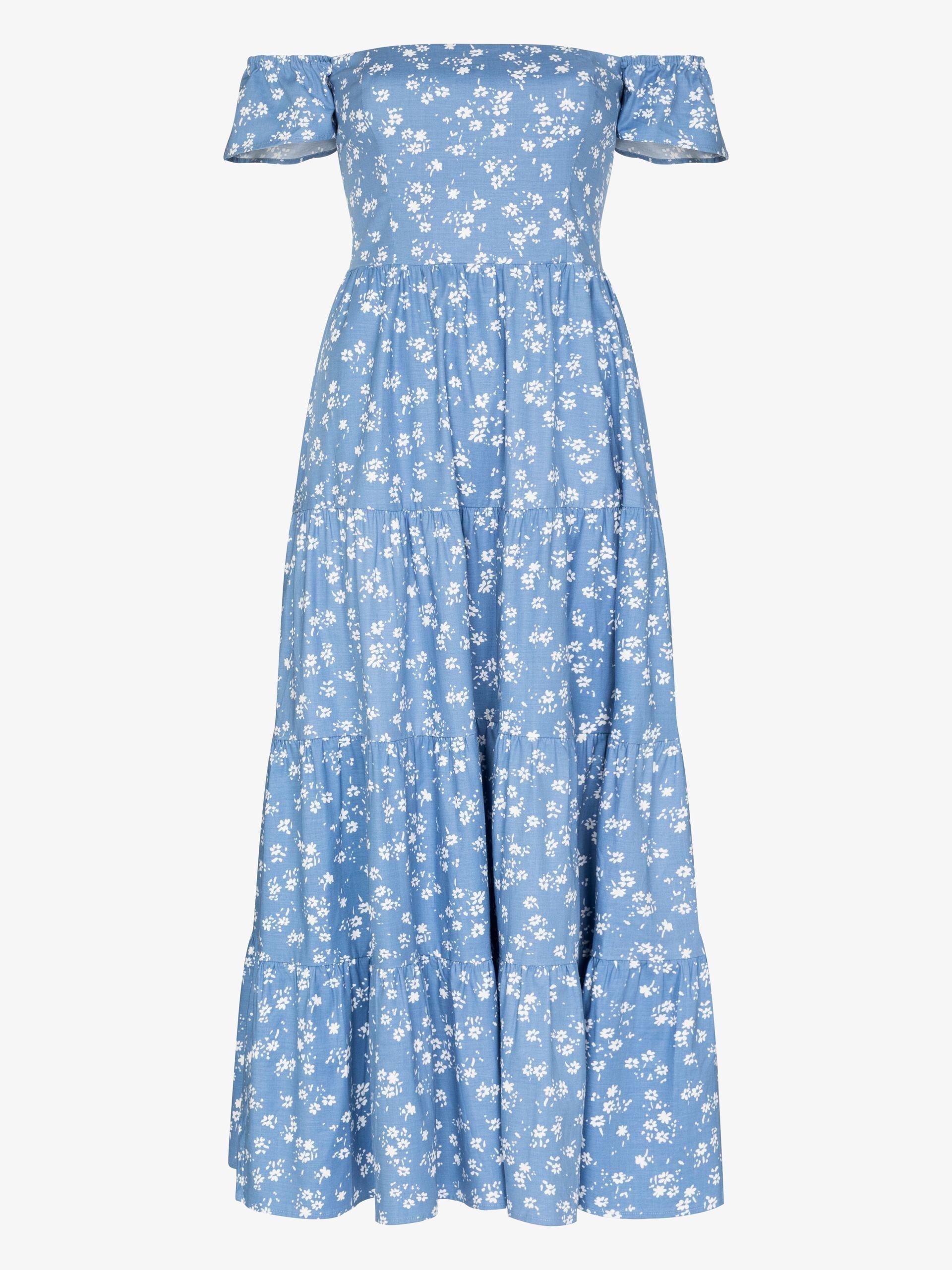 Reformation Derek Offtheshoulder Floral Print Midi Dress Women's