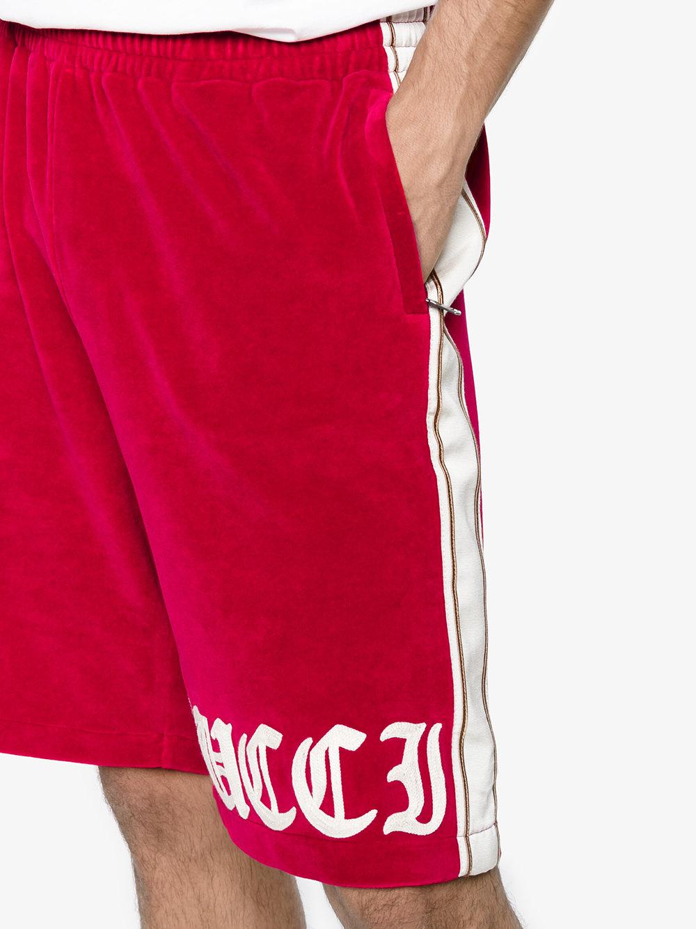 gucci velvet shorts