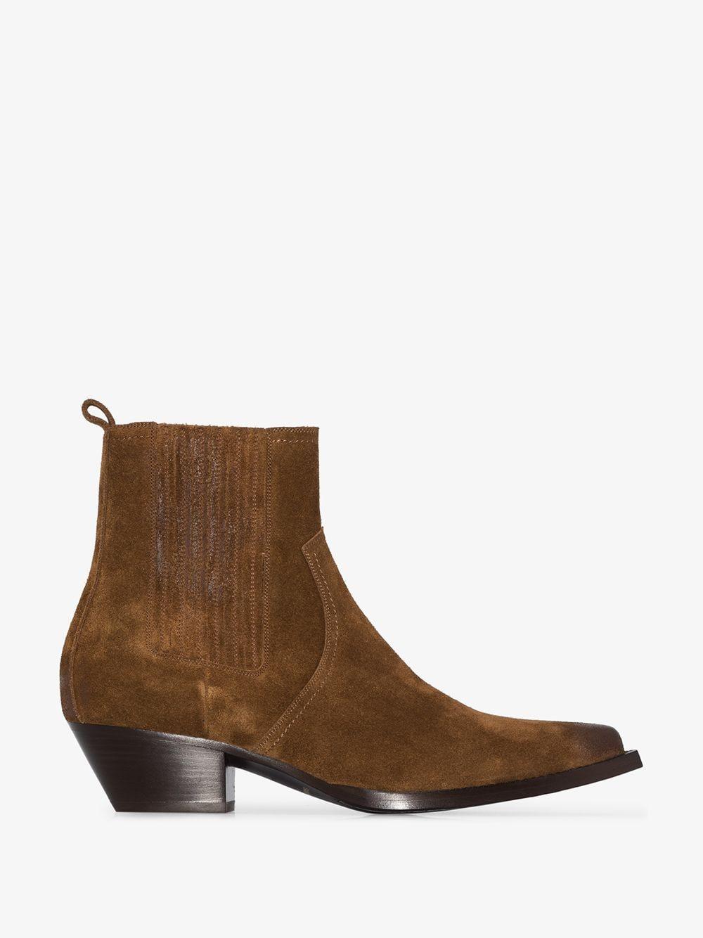 Saint Laurent Lukas Suede Boots in Brown for Men - Save 25% - Lyst