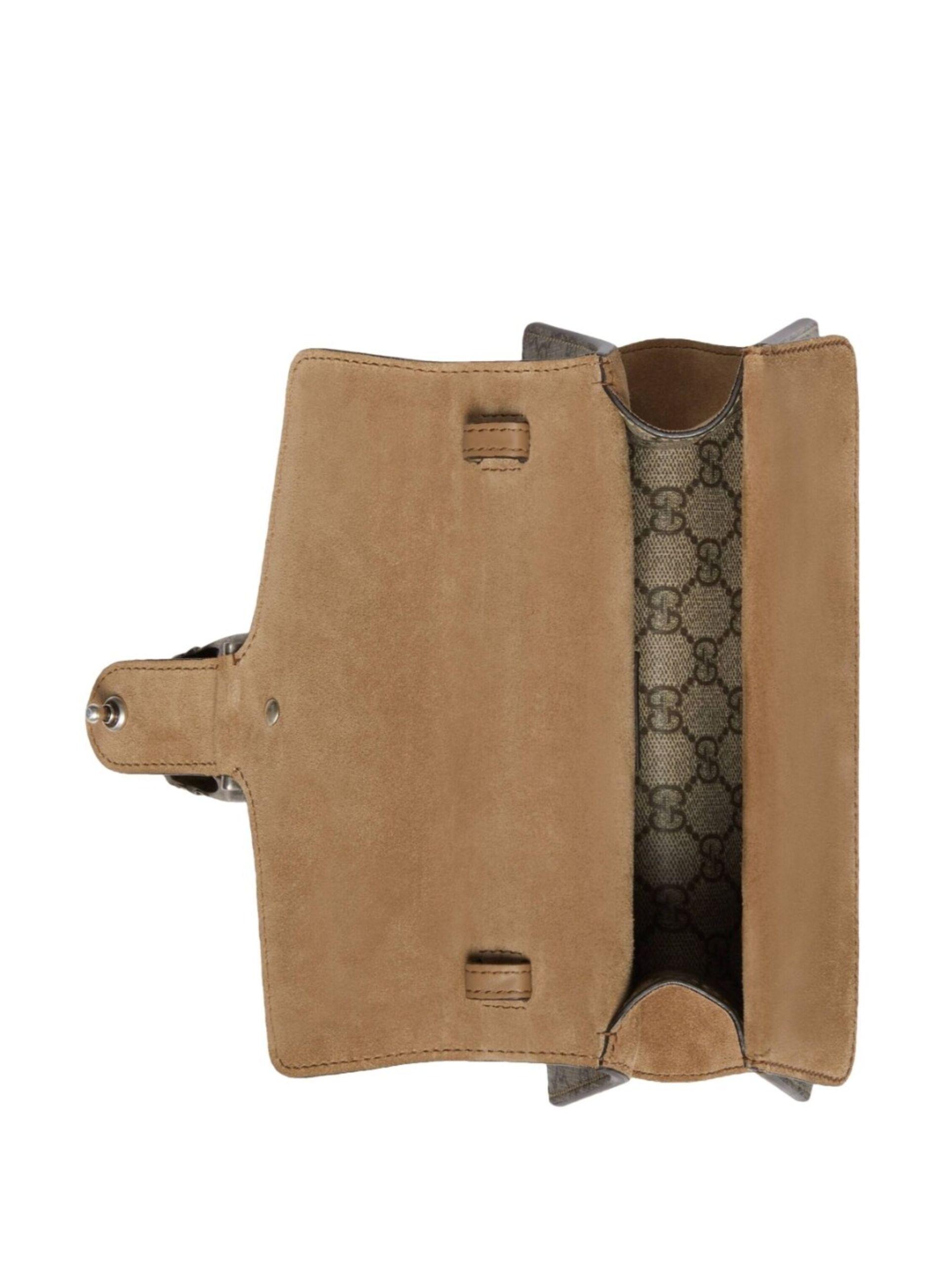 Gucci Neutral Dionysus Monogram Top Handle Bag Women s Canvas