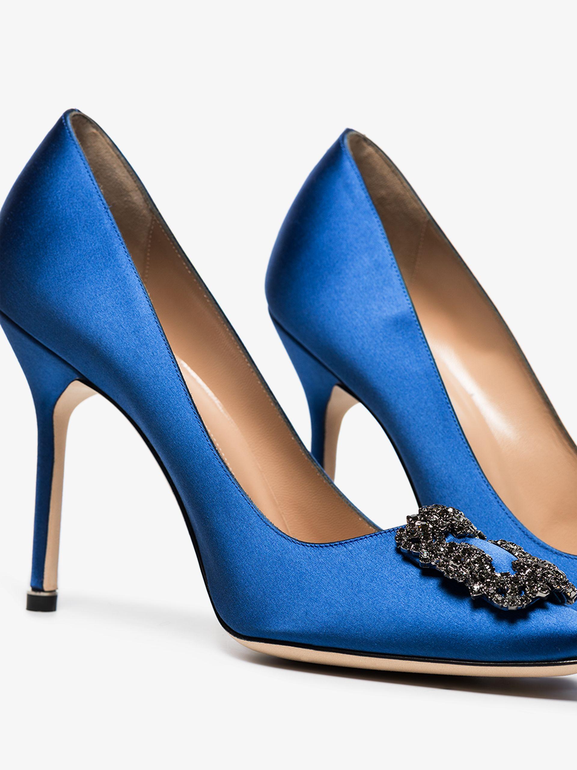 Manolo Blahnik Hangisi 105 Satin Pumps 