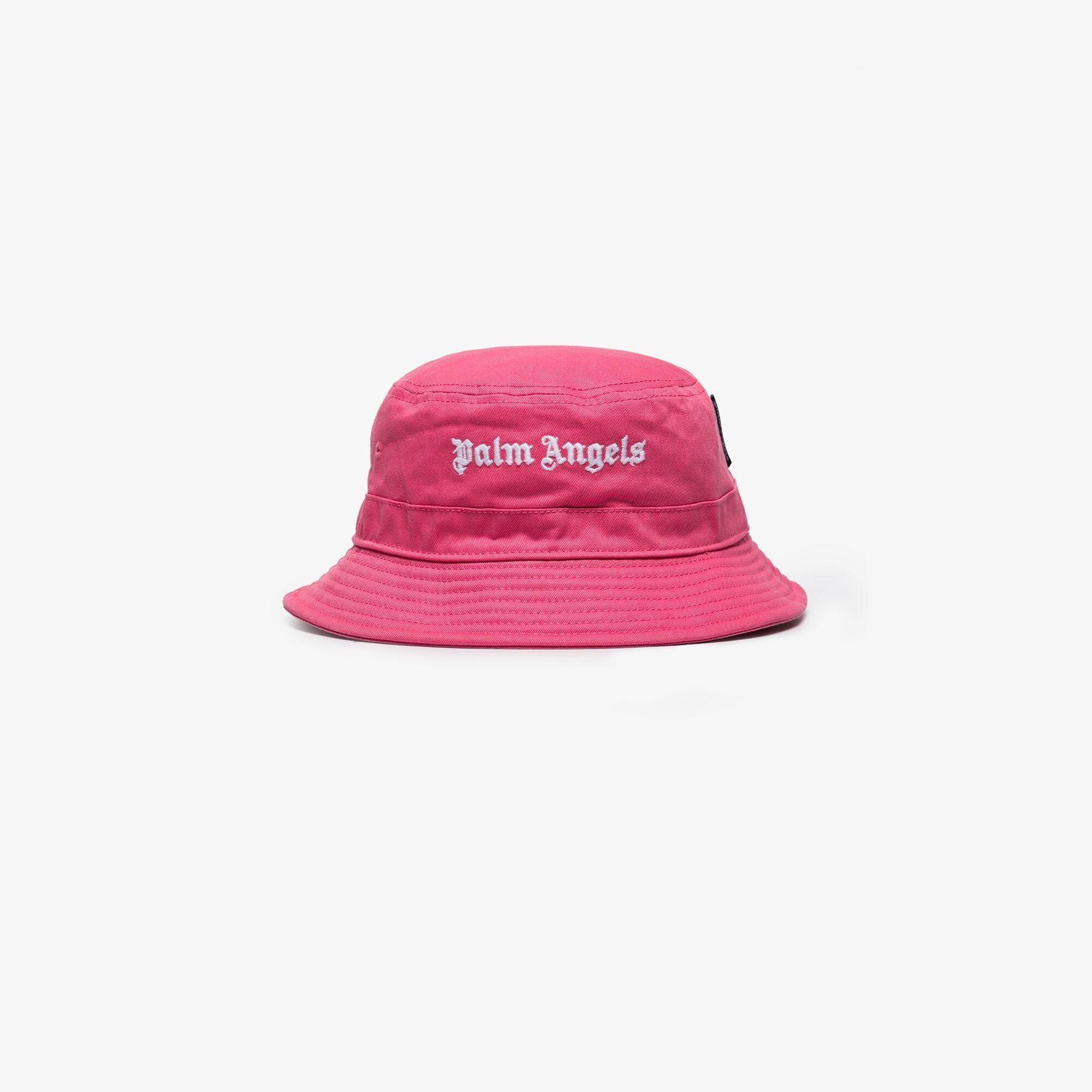 Palm Angels Cotton Logo Bucket Hat in 