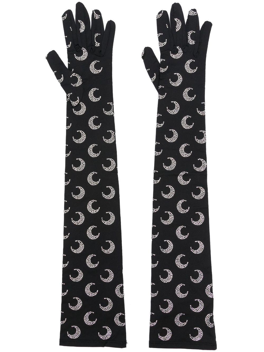 Marine Serre All Over Moon Gloves in Black Lyst UK