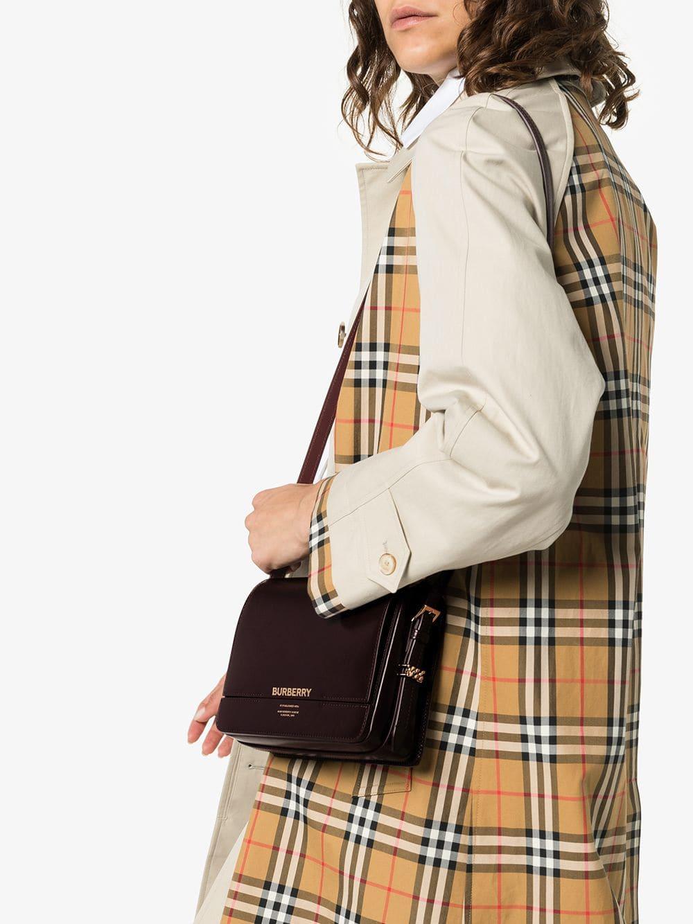 Burberry Small Leather Grace Bag in Red Lyst