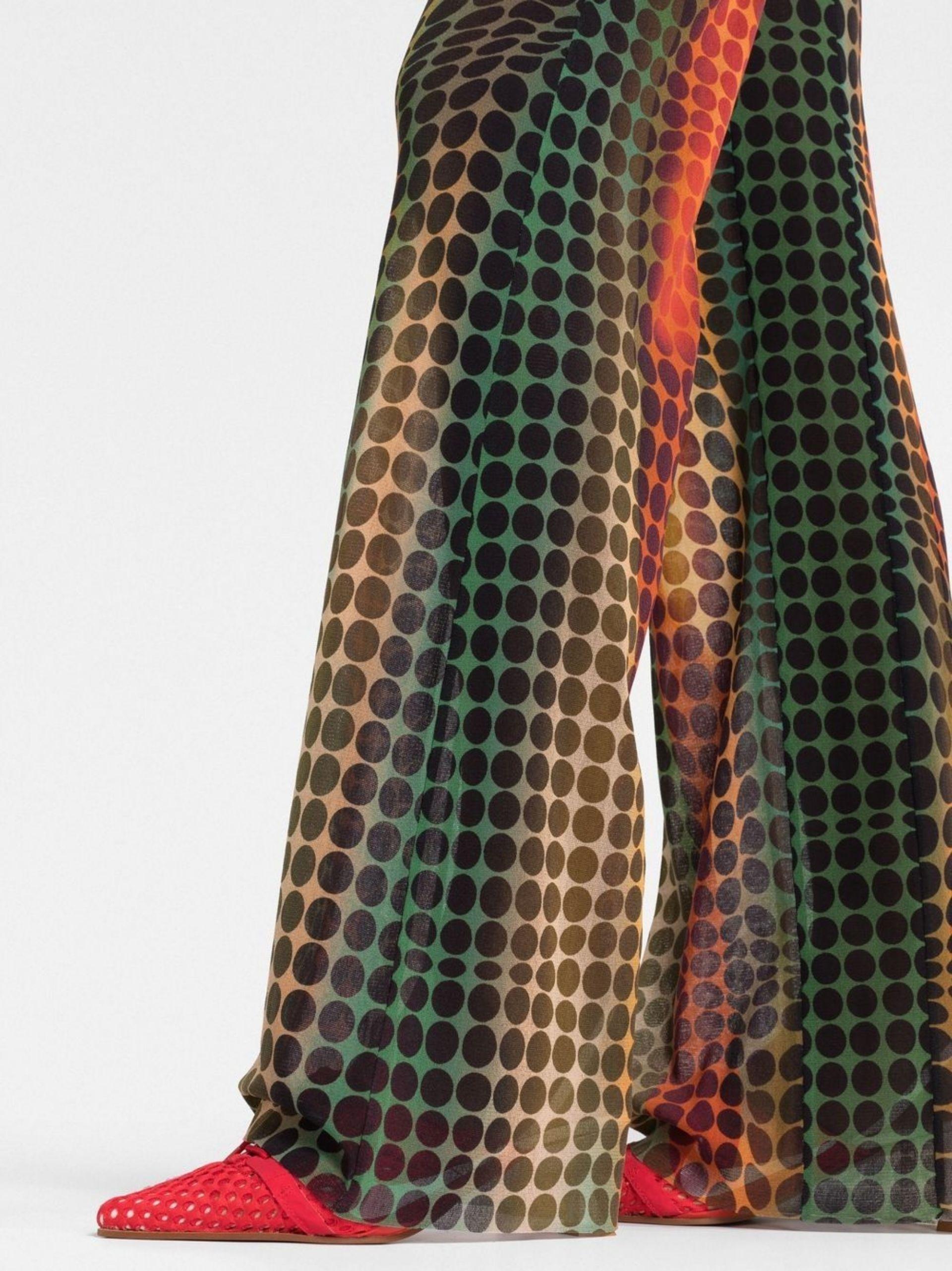 Jean Paul Gaultier The Brown Dots Print Trousers in Metallic | Lyst