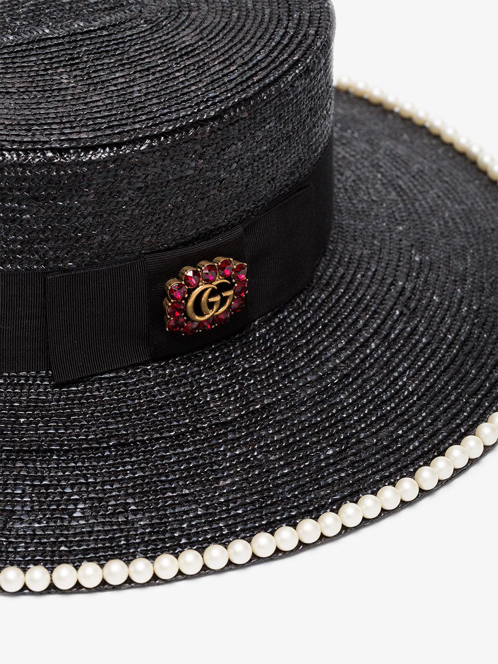 gucci pearl hat