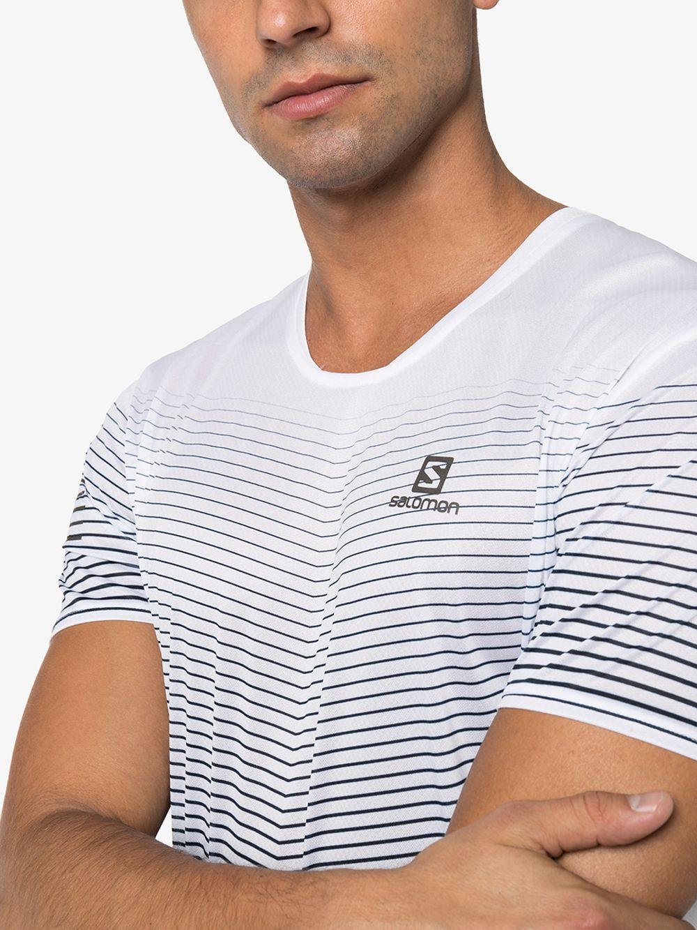Salomon Lab Sense Striped Logo Print T-shirt in White for Men | Lyst