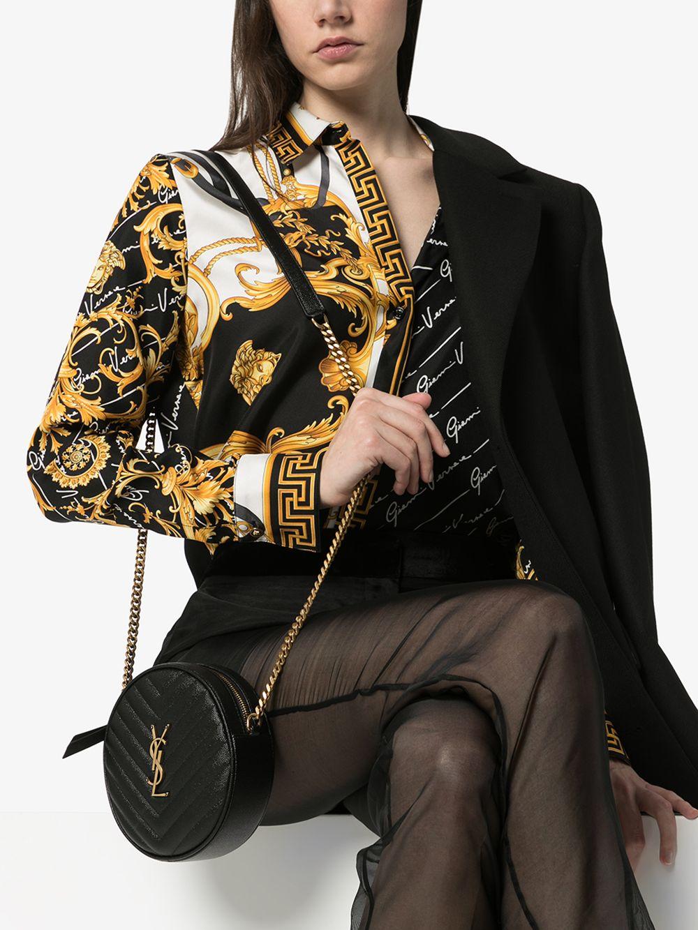 ysl vinyle round camera bag