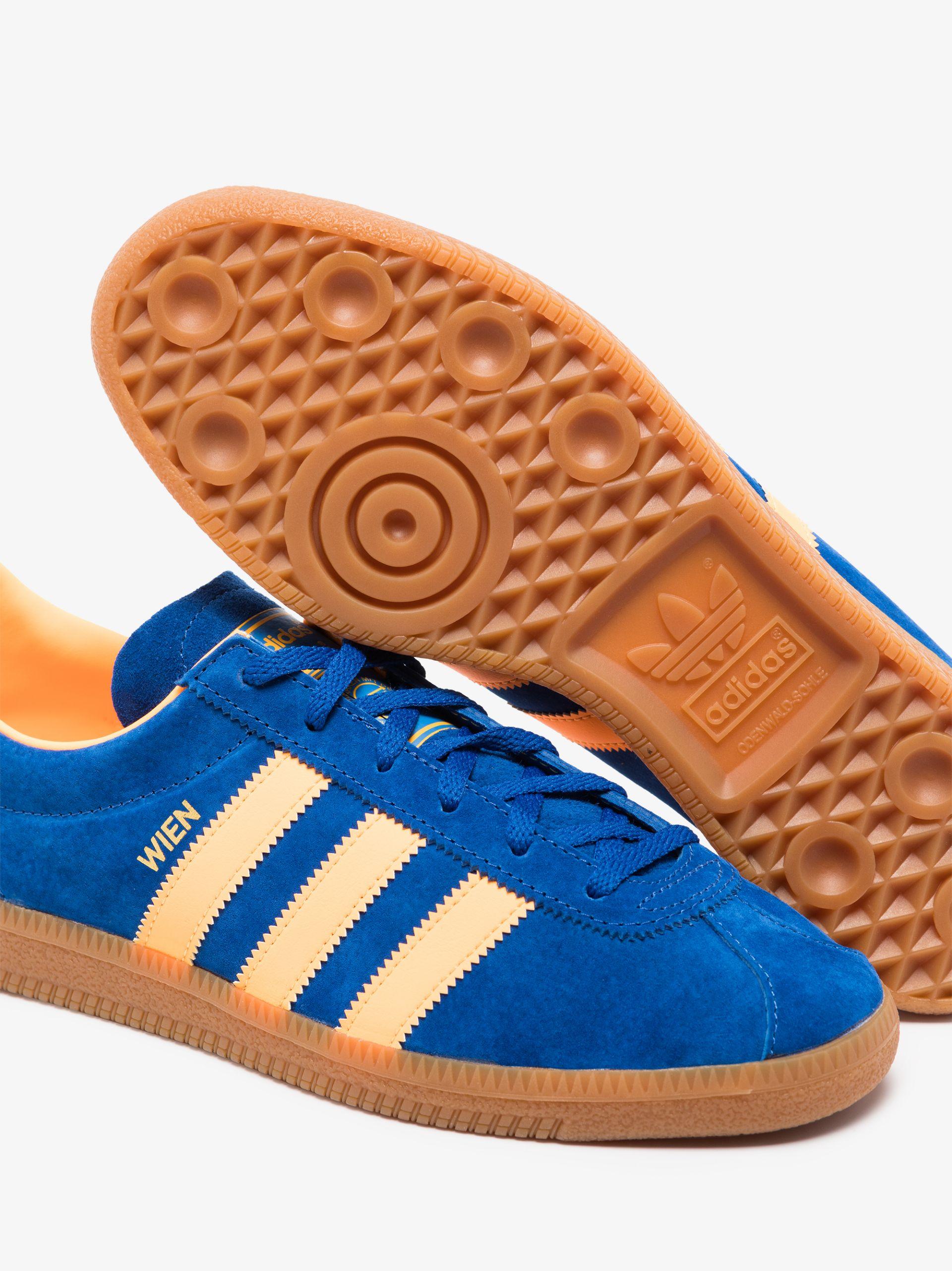 adidas And Yellow Wien Sneakers in Blue | Lyst