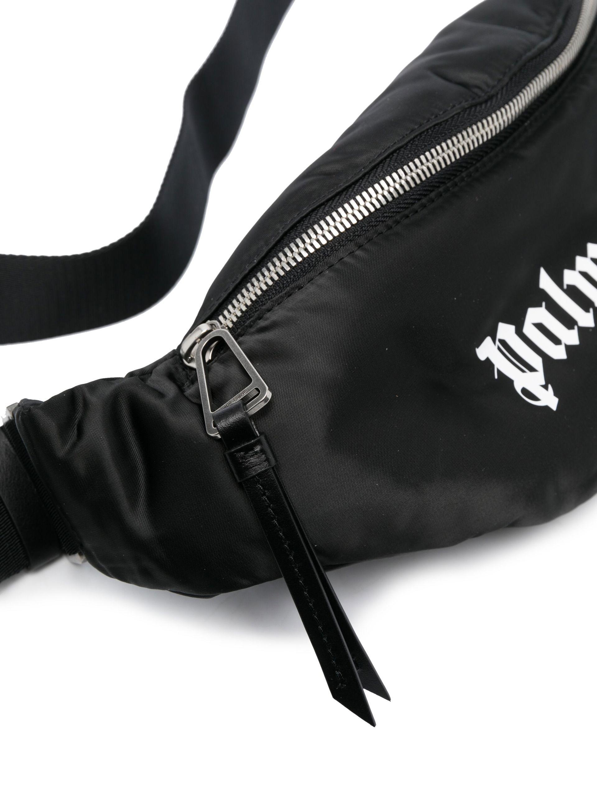 Palm Angels Classic Logo Belt Bag Black/white for Men | Lyst