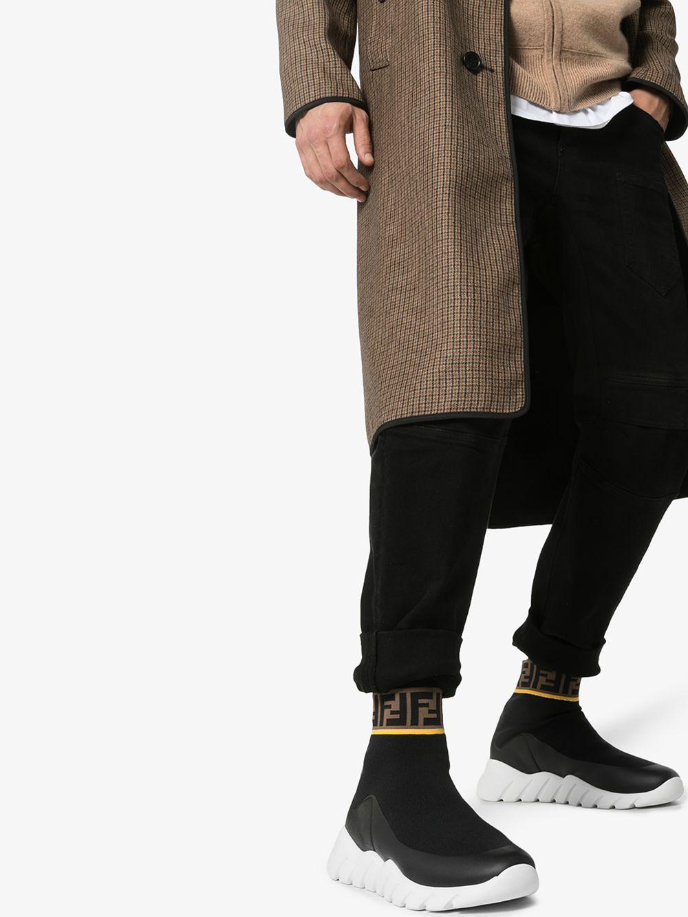 fendi logo sock runners