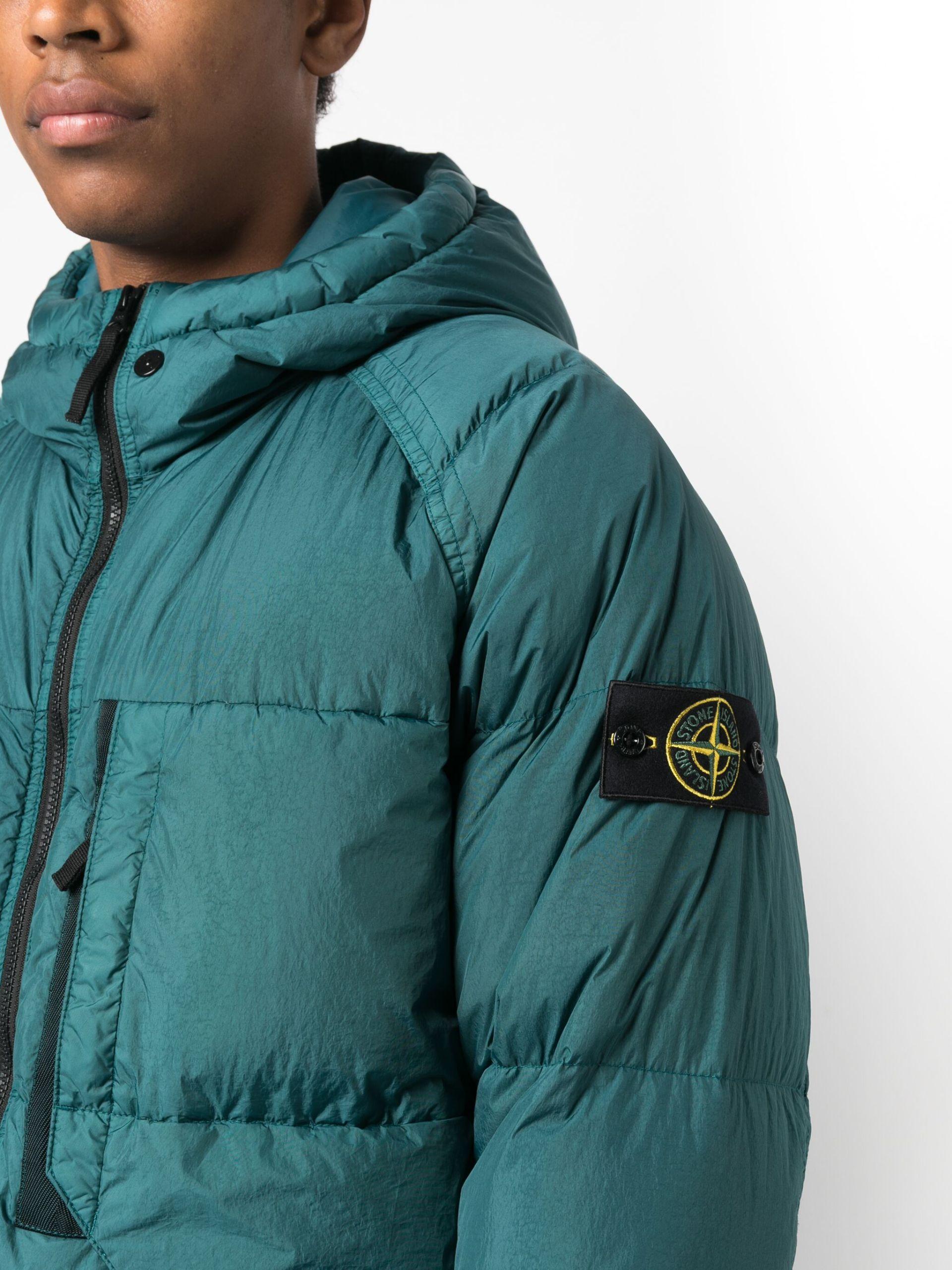 Stone Island Compass-patch Padded Jacket in Green for Men | Lyst UK