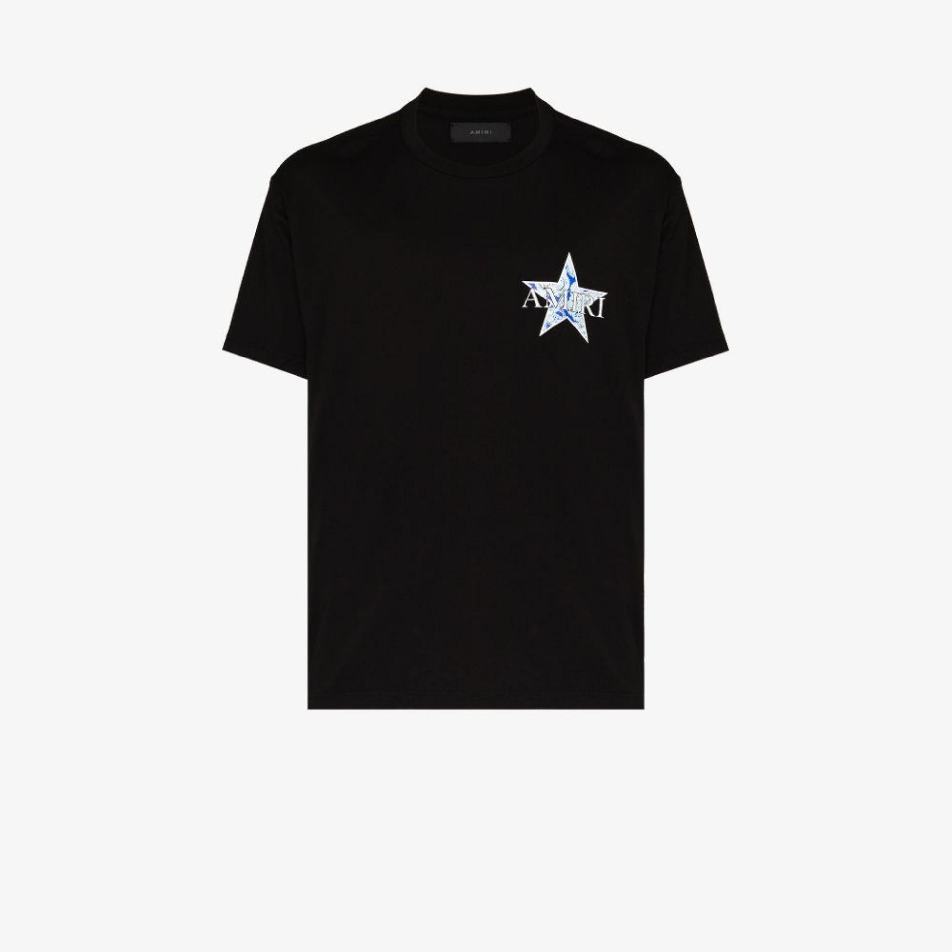 Amiri Paisley Star Logo Print T-shirt in Black for Men | Lyst