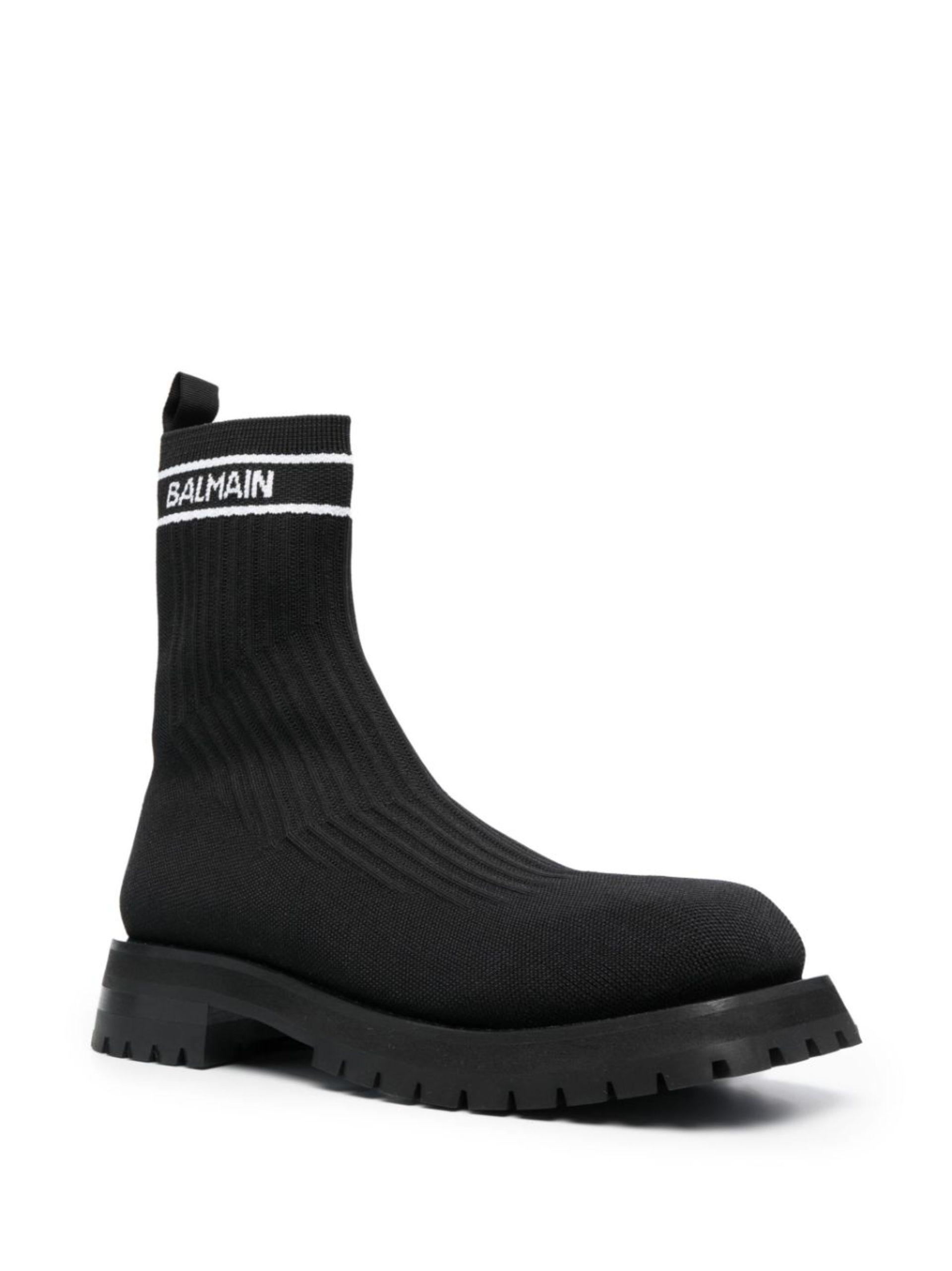 Balmain Sock Ankle Boots in Black for Men | Lyst