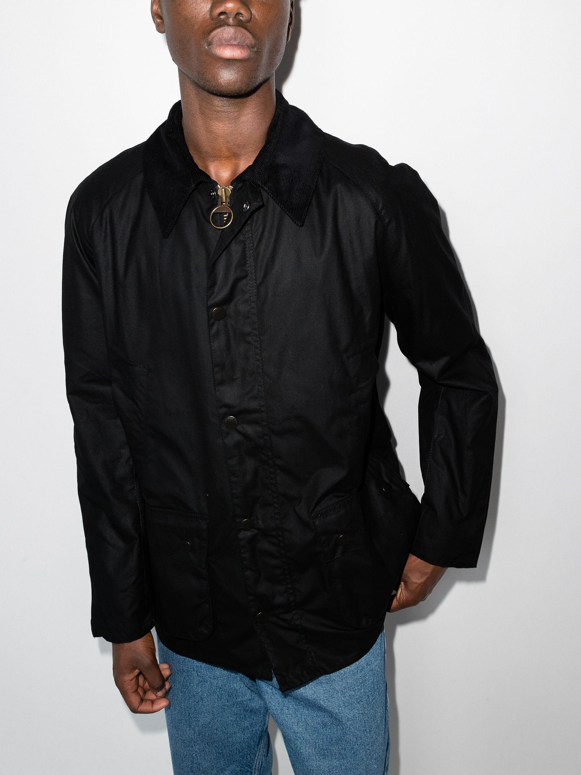 Barbour Ashby Wax Jacket in Black for Men | Lyst