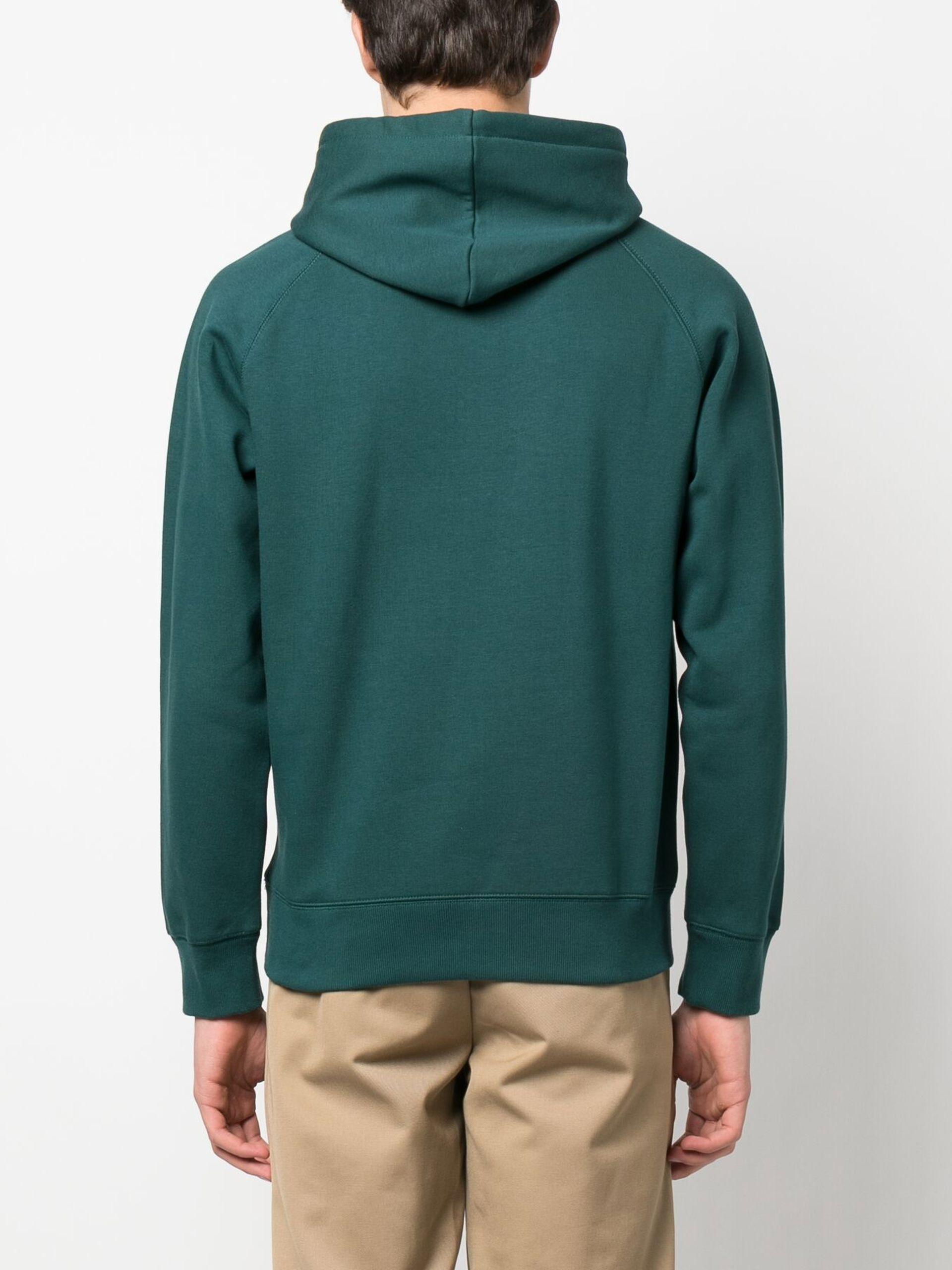 Carhartt WIP Chase Logo-embroidered Cotton Hoodie in Green for Men | Lyst