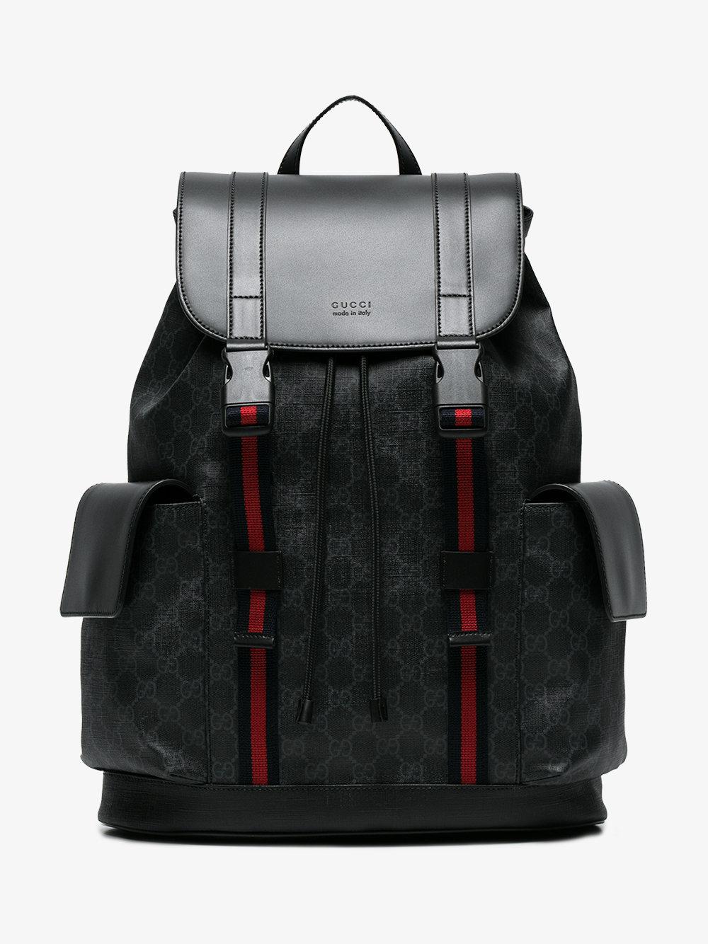 Gucci Black Soft Gg Supreme Backpack, $1,890, SSENSE