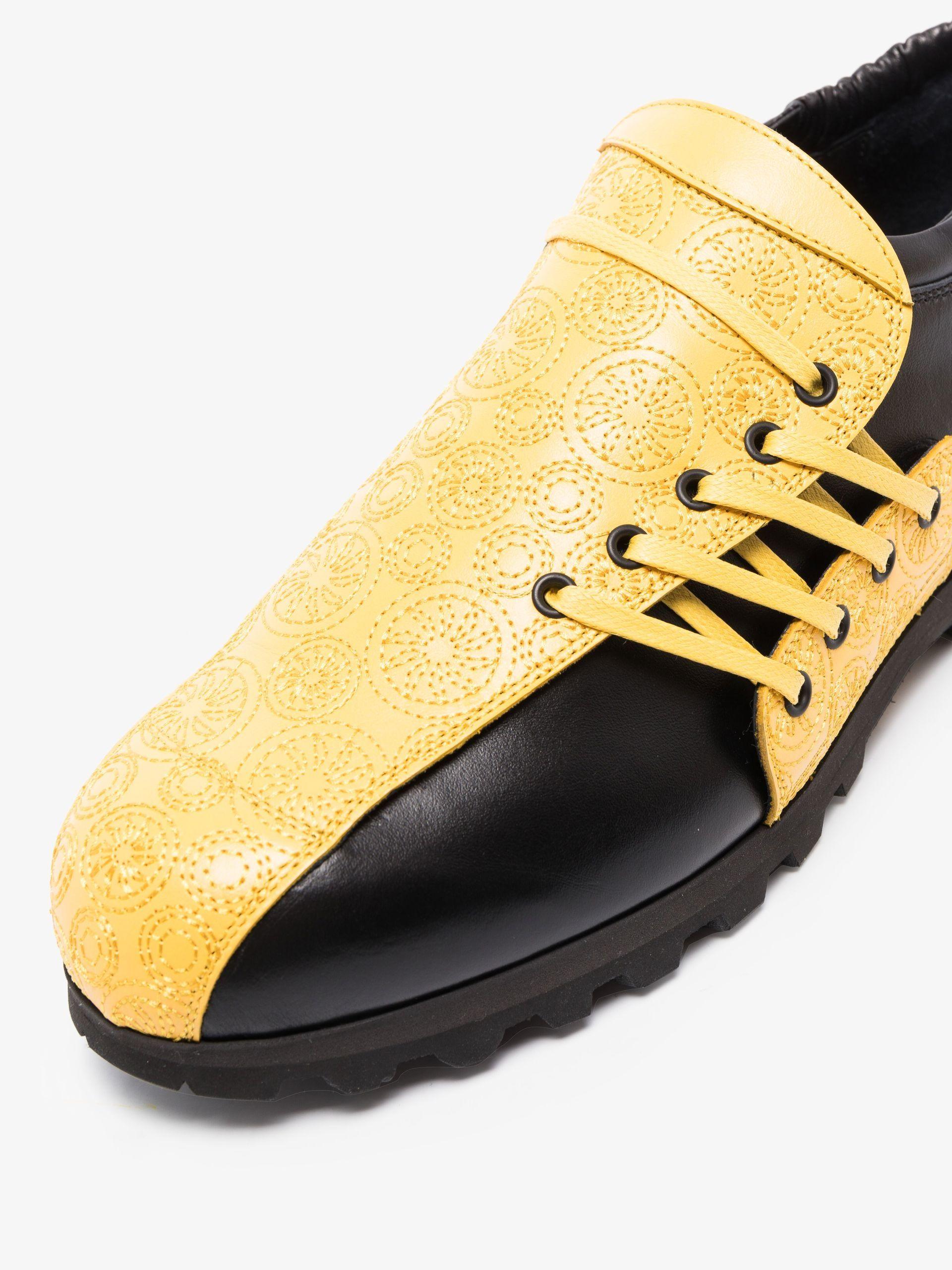 Kiko Kostadinov Black And Yellow Haidu Lace-up Leather Shoes for 