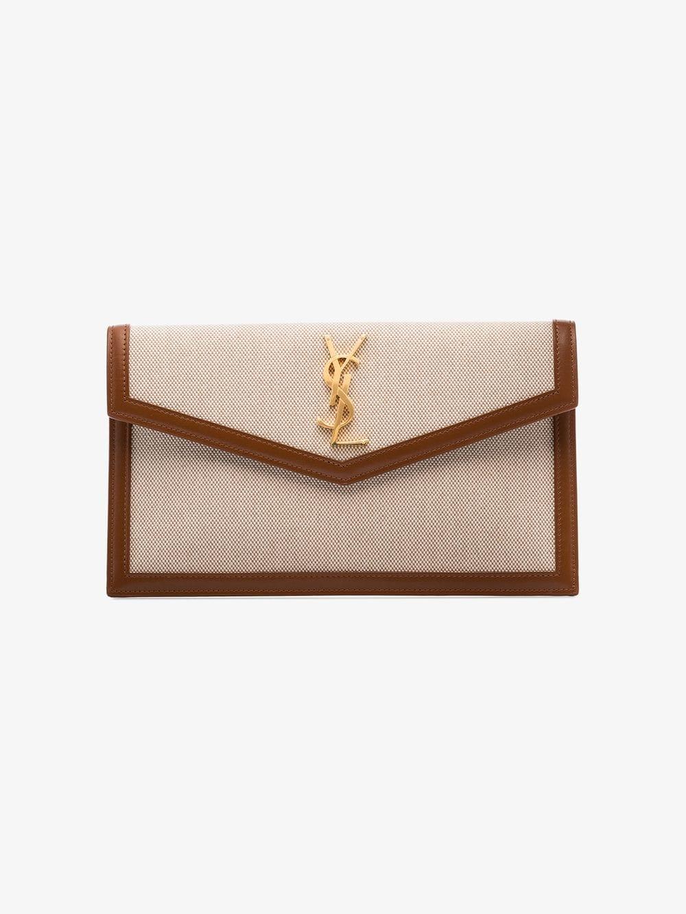 Saint Laurent Uptown Small Leather Clutch
