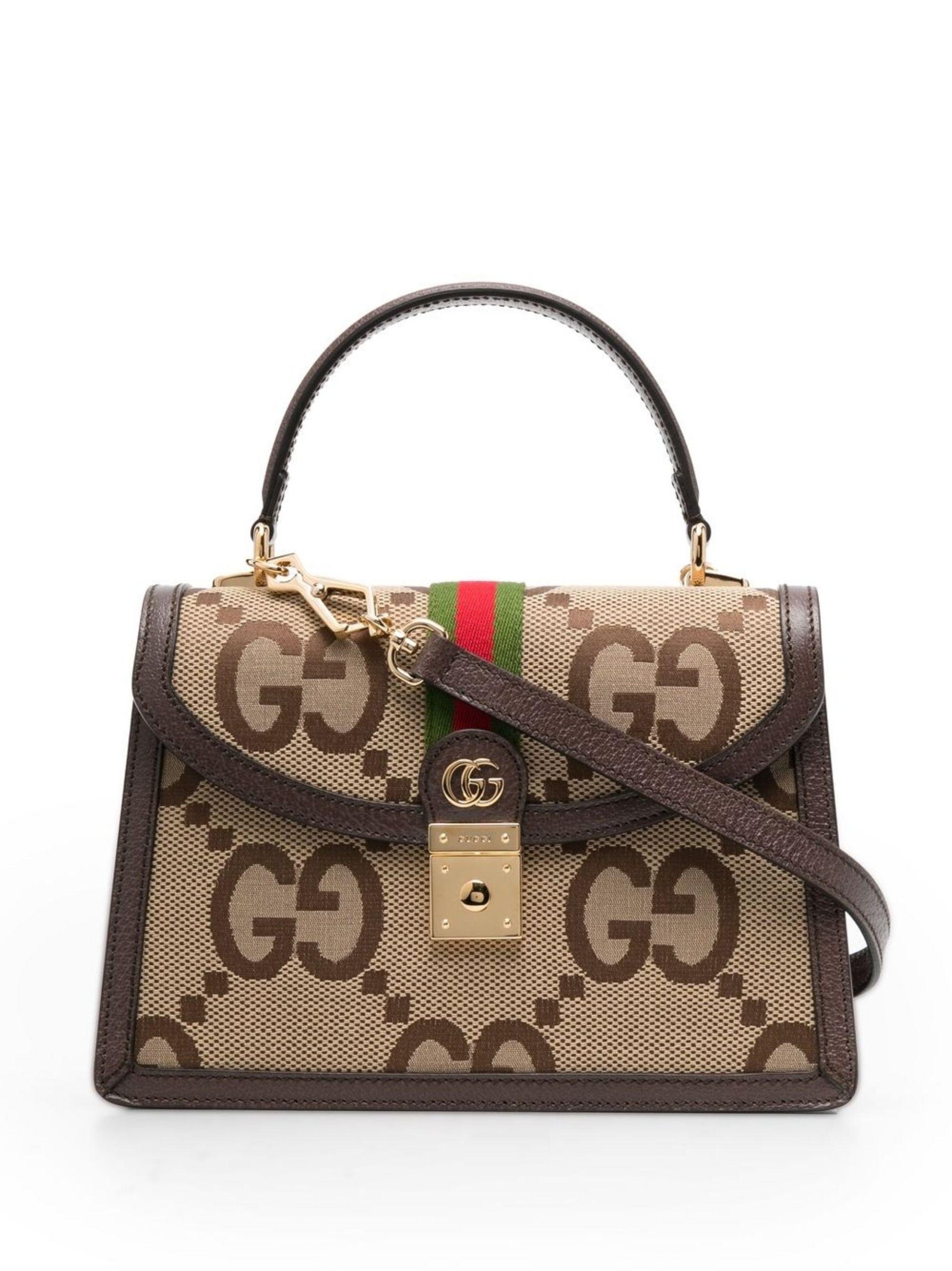Gucci Ophidia Small Jumbo GG Bag in Brown