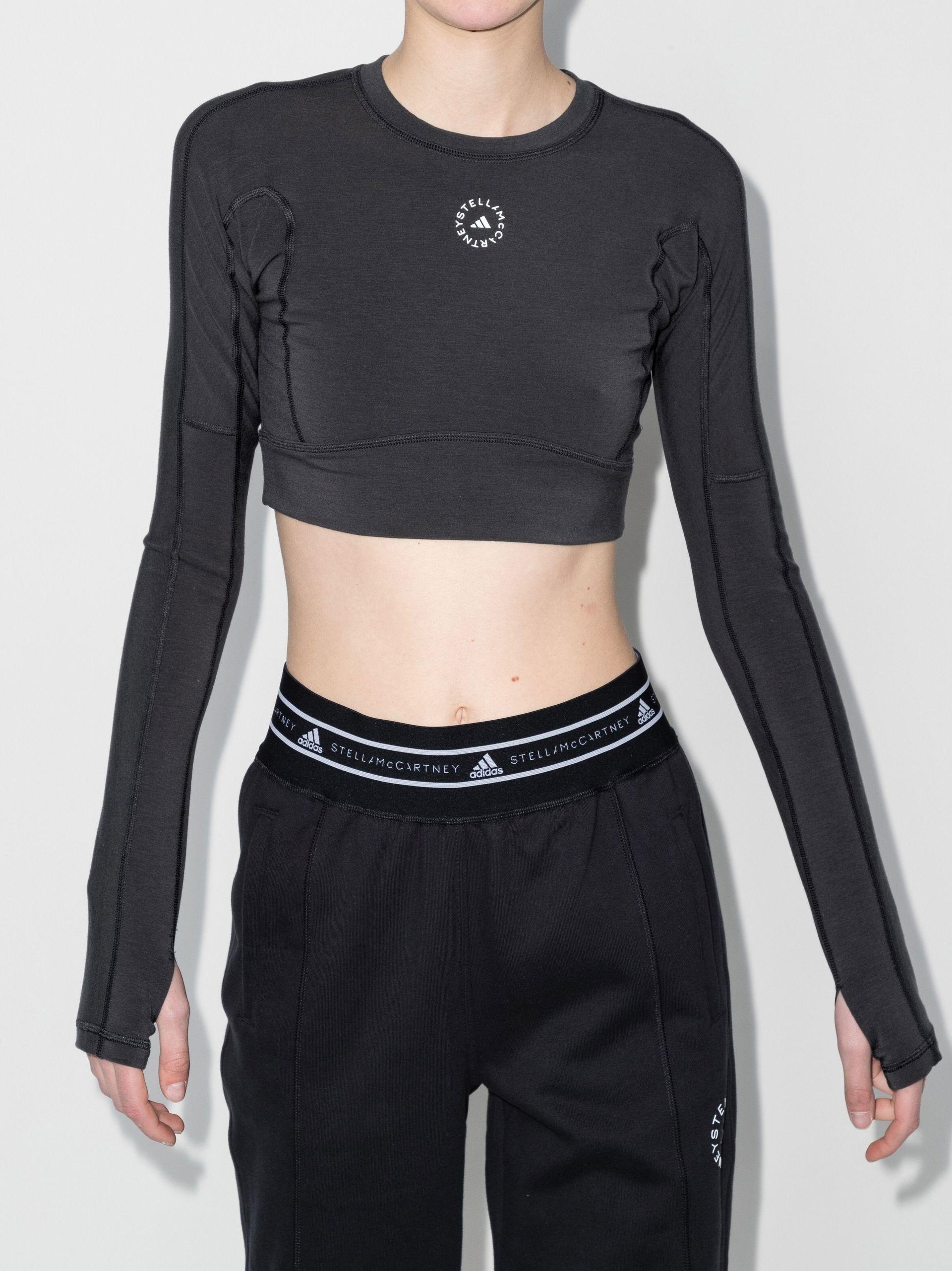 adidas By Stella McCartney Truestrength Yoga Crop Top - Women's -  Modal/spandex/elastane/recycled Spandex in Black | Lyst