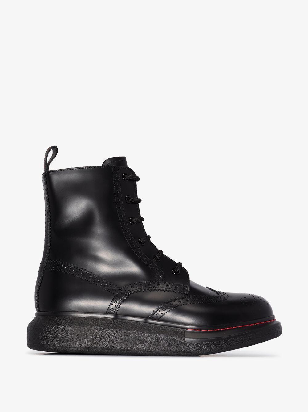 alexander mcqueen lace up boot