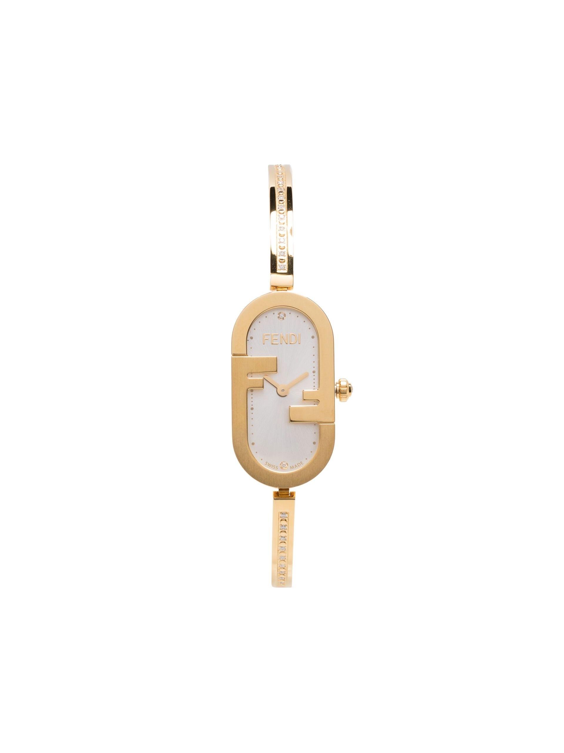 Fendi Stainless Steel O'lock Vertical Watch in White | Lyst